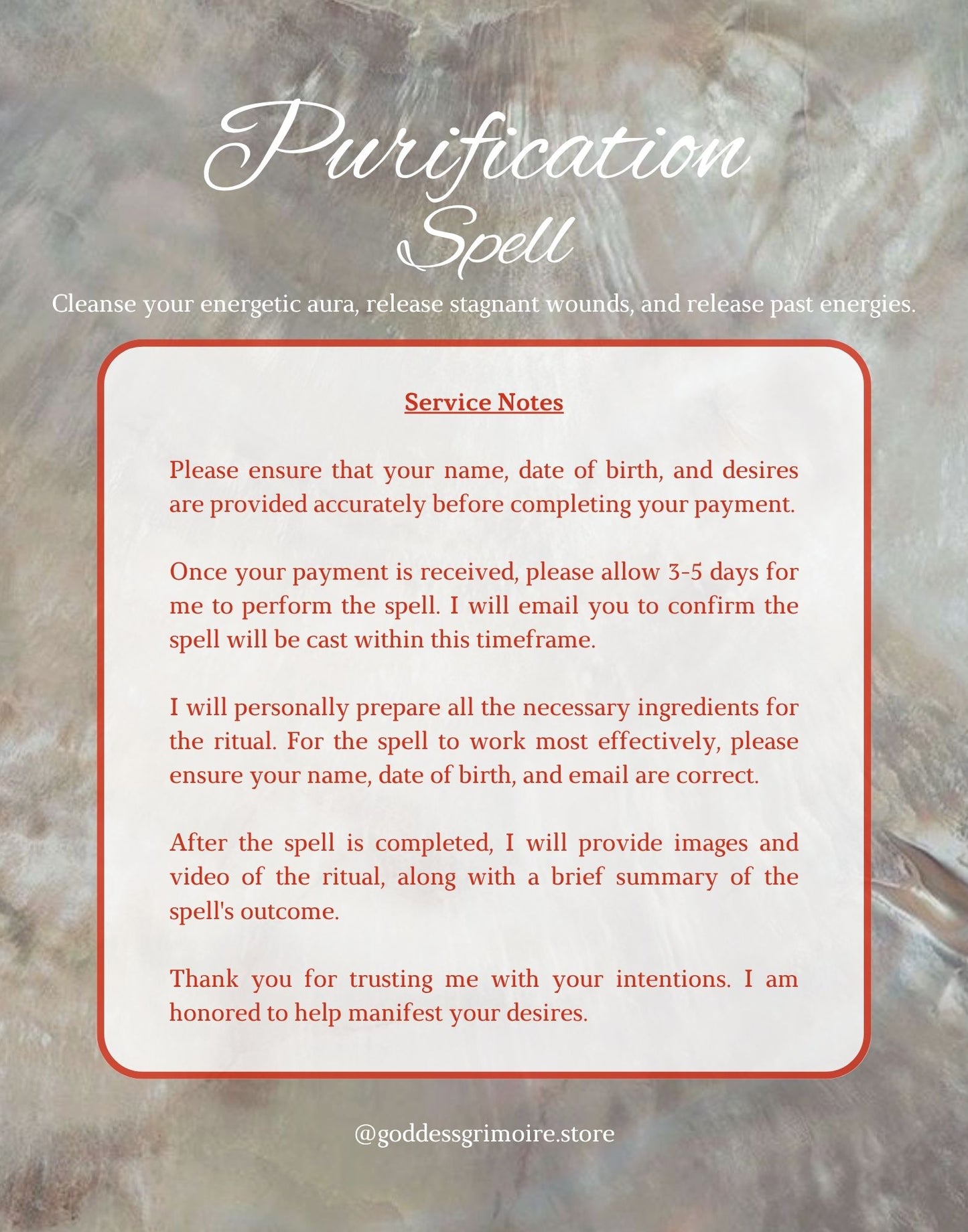 Purification Spell