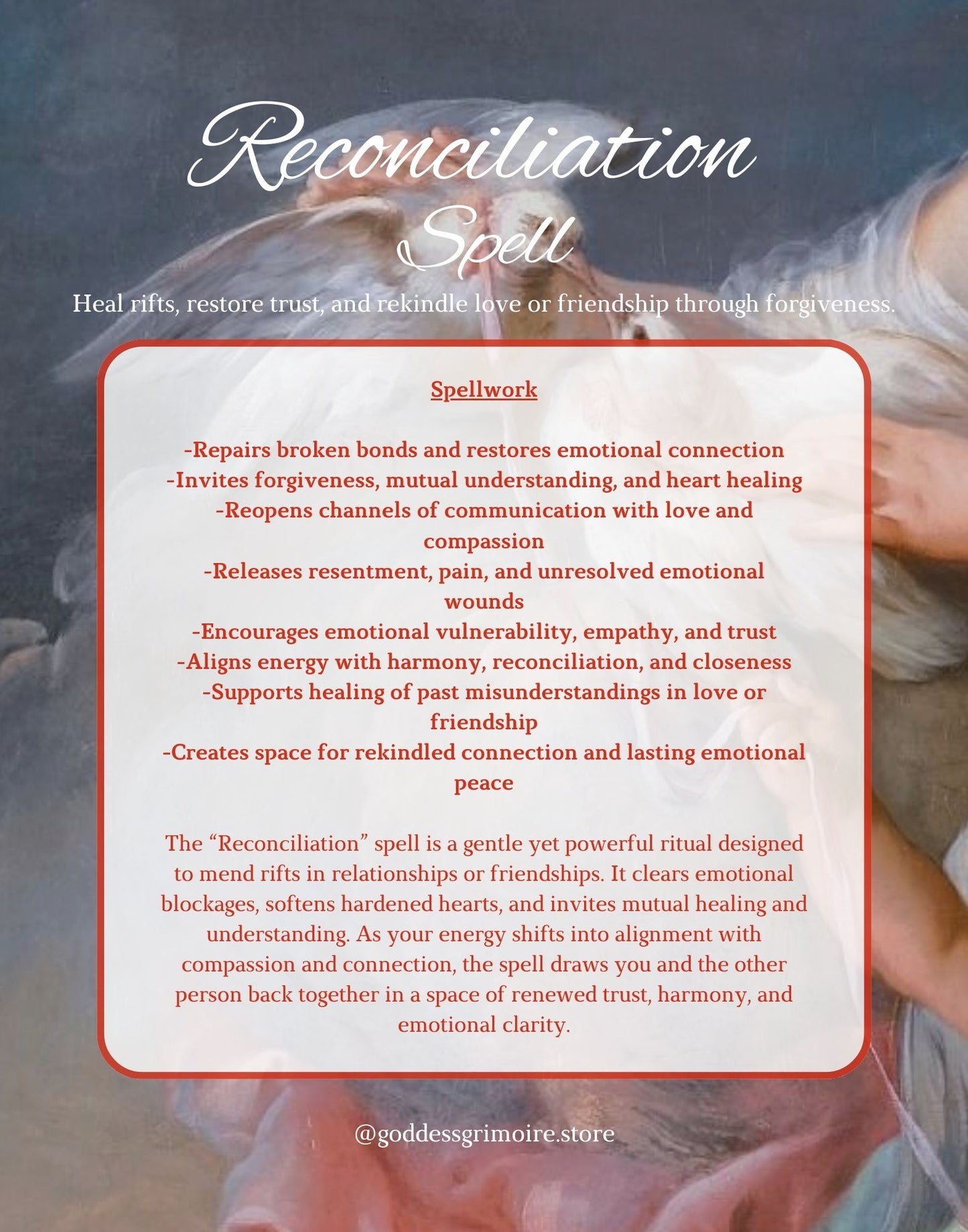Reconciliation & Healing Spell