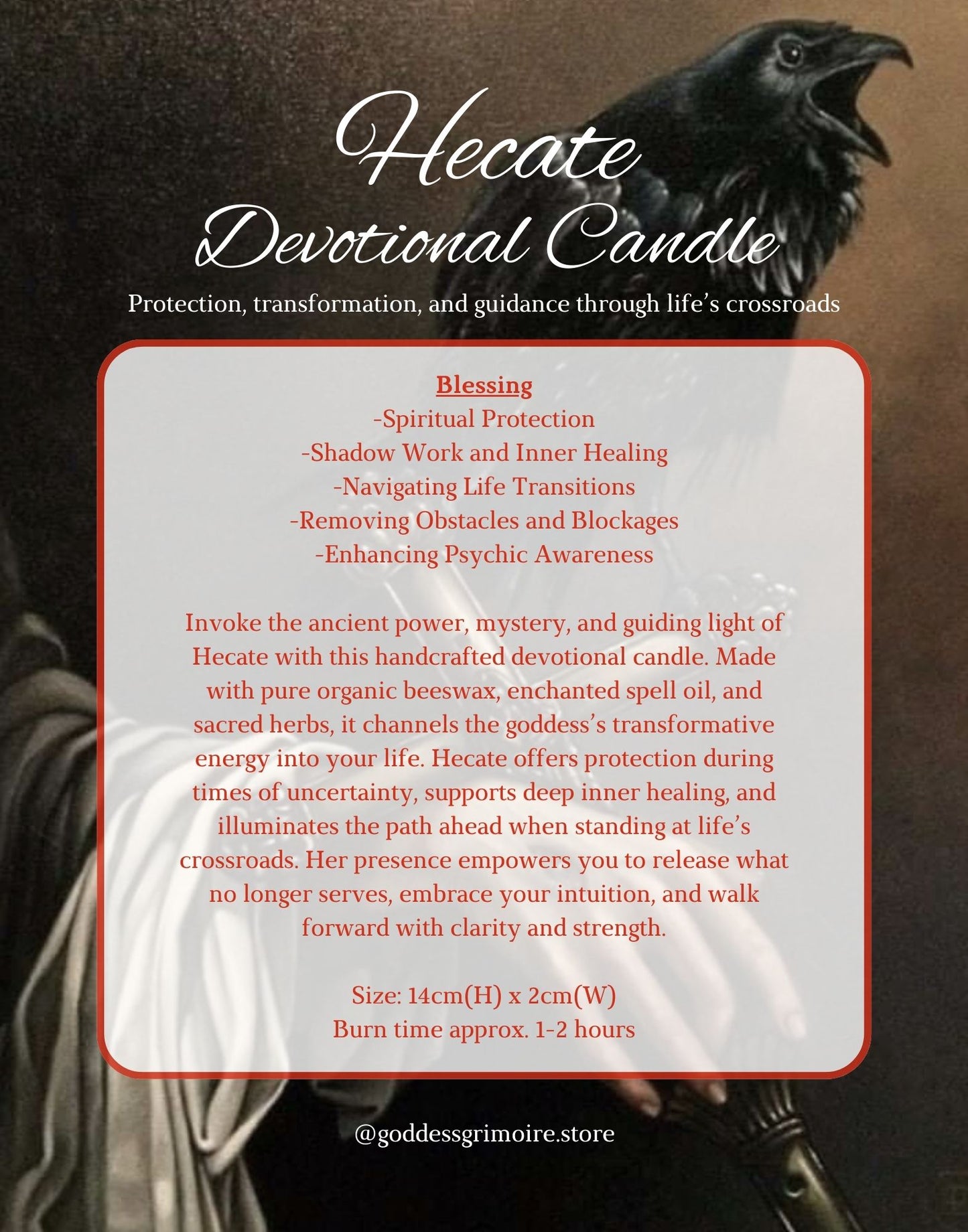 *Made to Order* Hecate Devotional Spell Candle