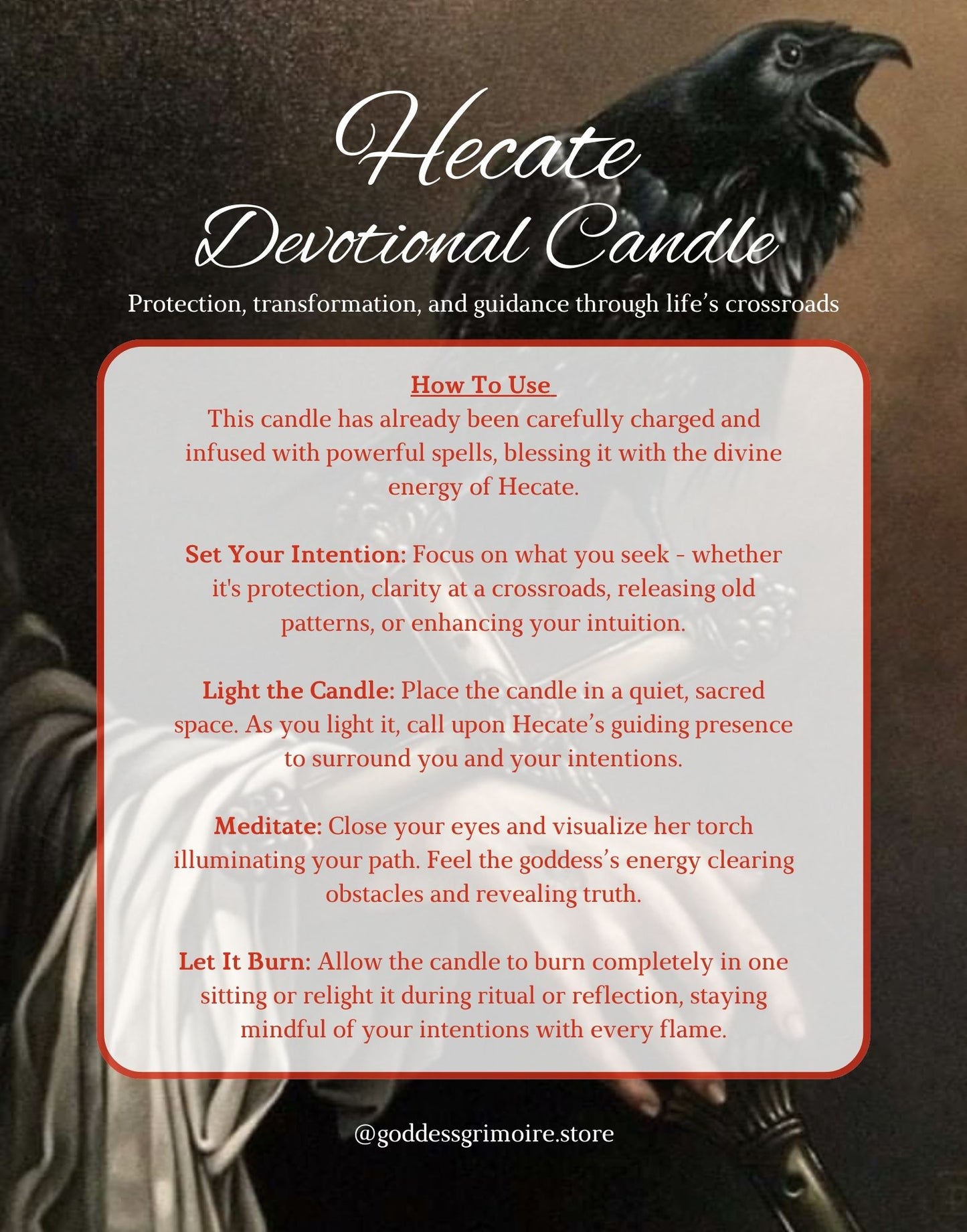 *Made to Order* Hecate Devotional Spell Candle