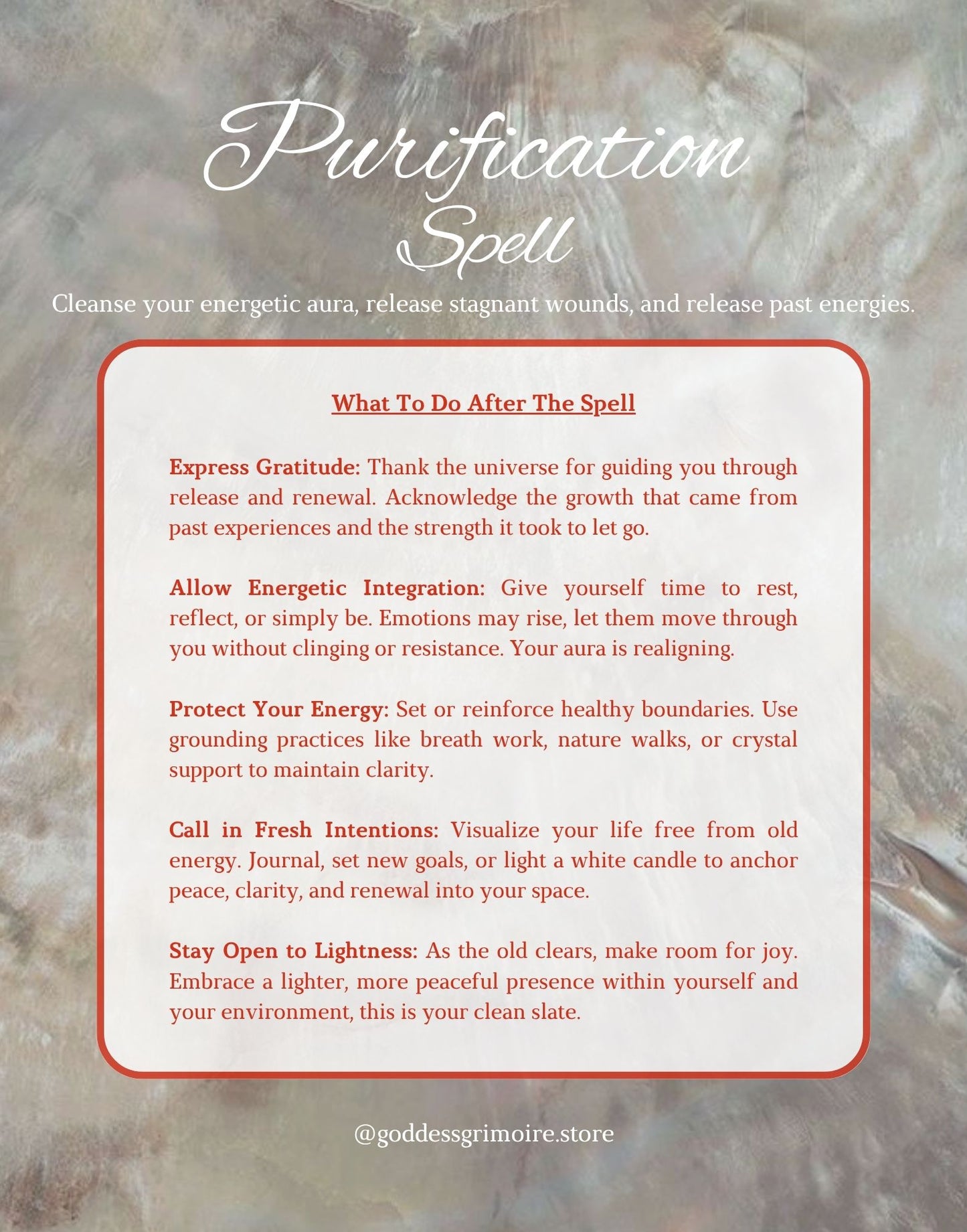 Purification Spell