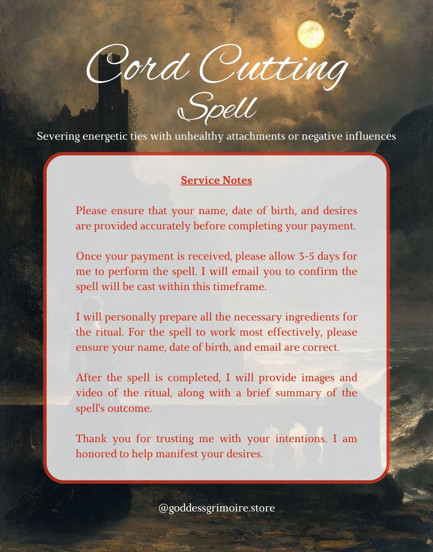 Cord Cutting Spell