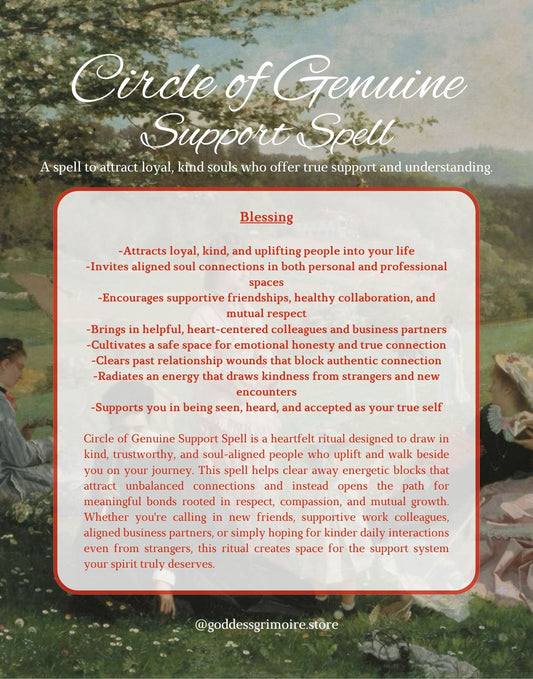 Circle of Genuine Support Spell