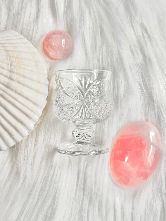 Crystal Glass Butterfly Chalice
