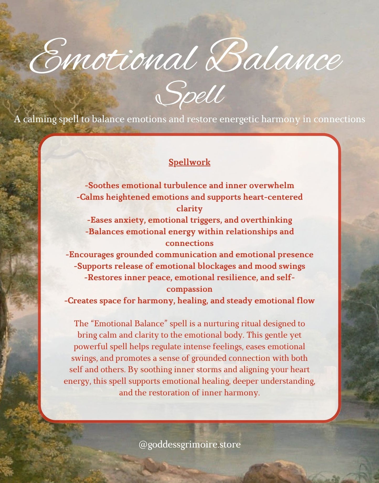 Emotional Balance Spell