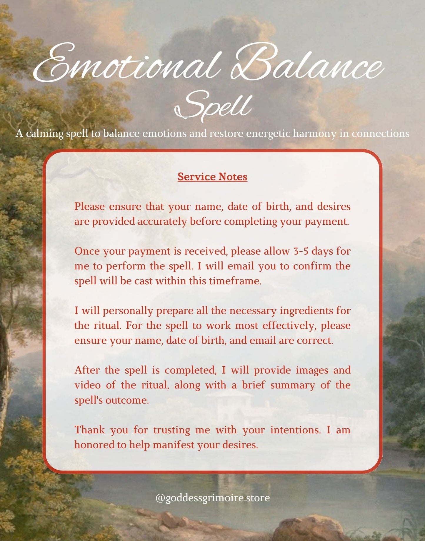 Emotional Balance Spell
