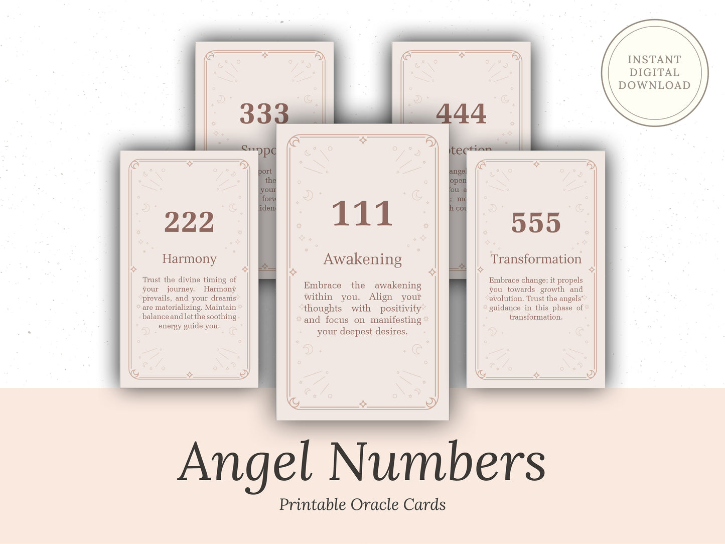 Angel Numbers - Printable Cards