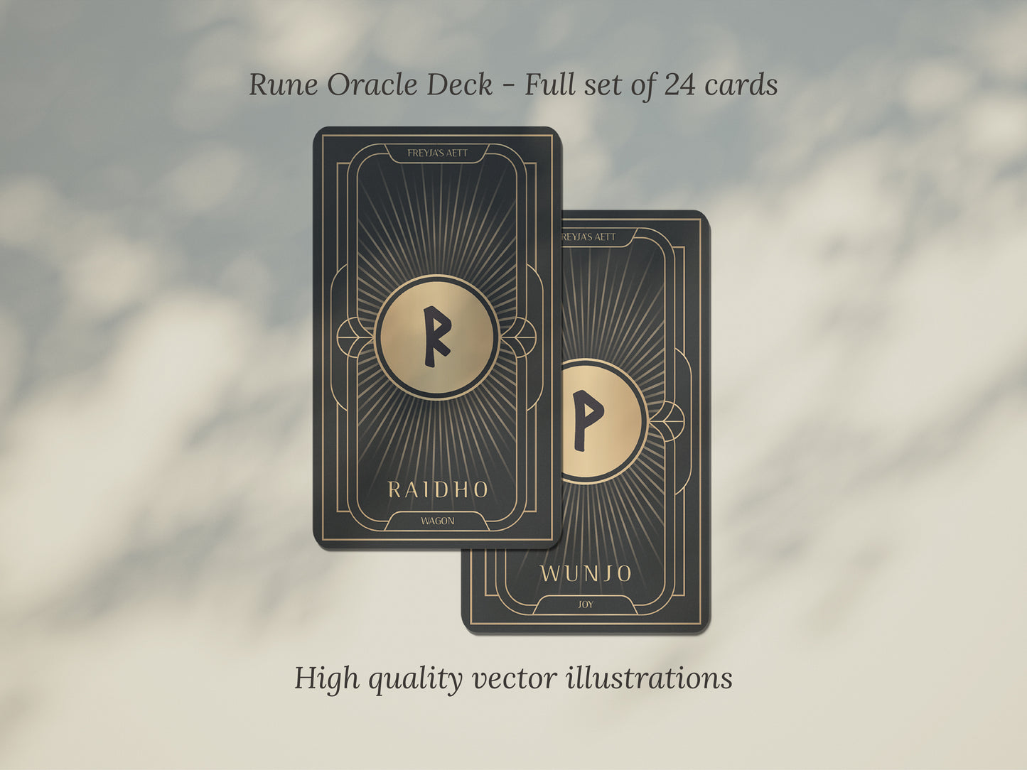 Elder Futhark Runic Oracle Cards - Printable Cards