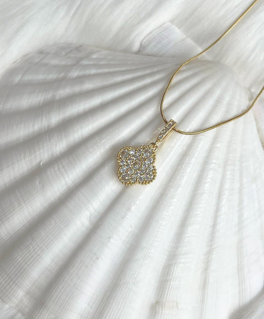 Diamond Clover - 18k Gold Plated Necklace