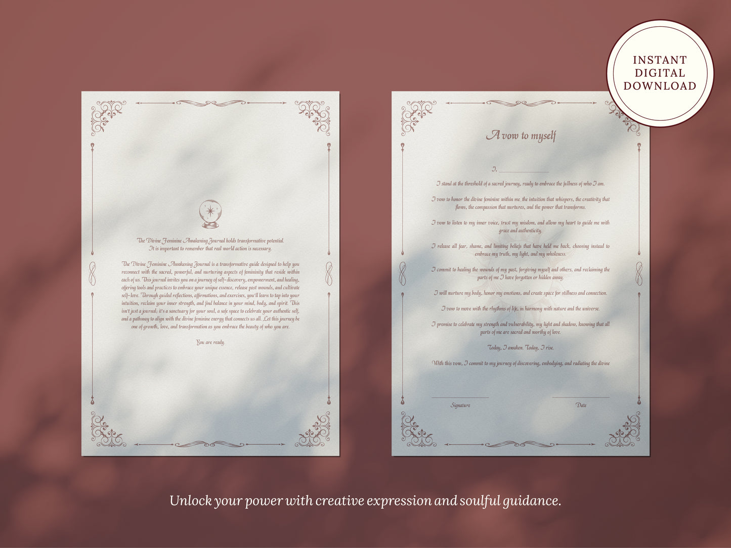 Divine Feminine Awakening Journal - Digital Version