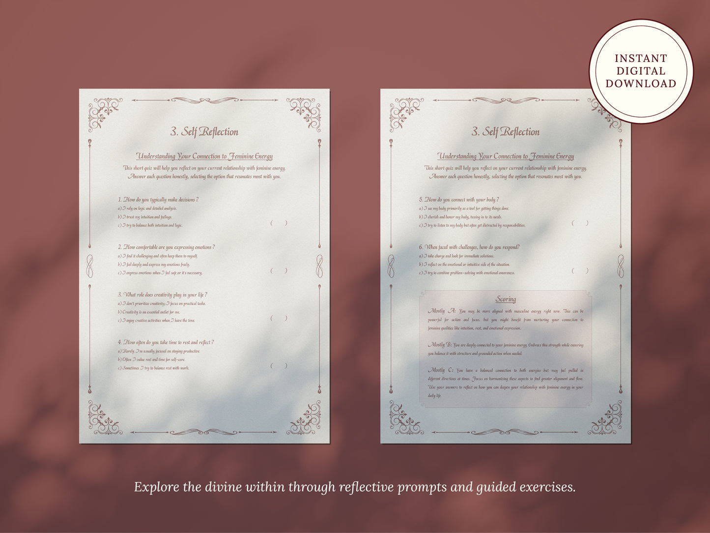 Divine Feminine Awakening Journal - Digital Version