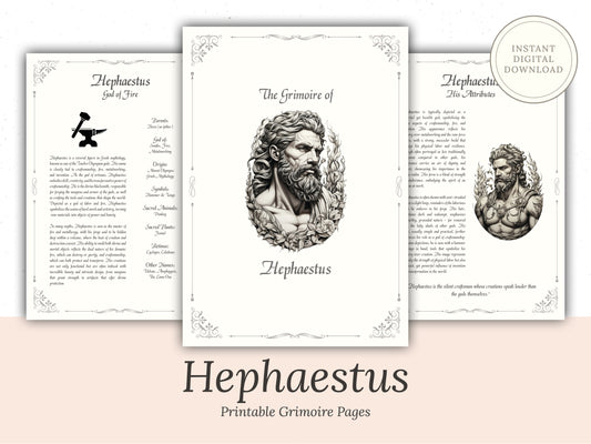 Hephaestus - God of Fire - Grimoire Pages
