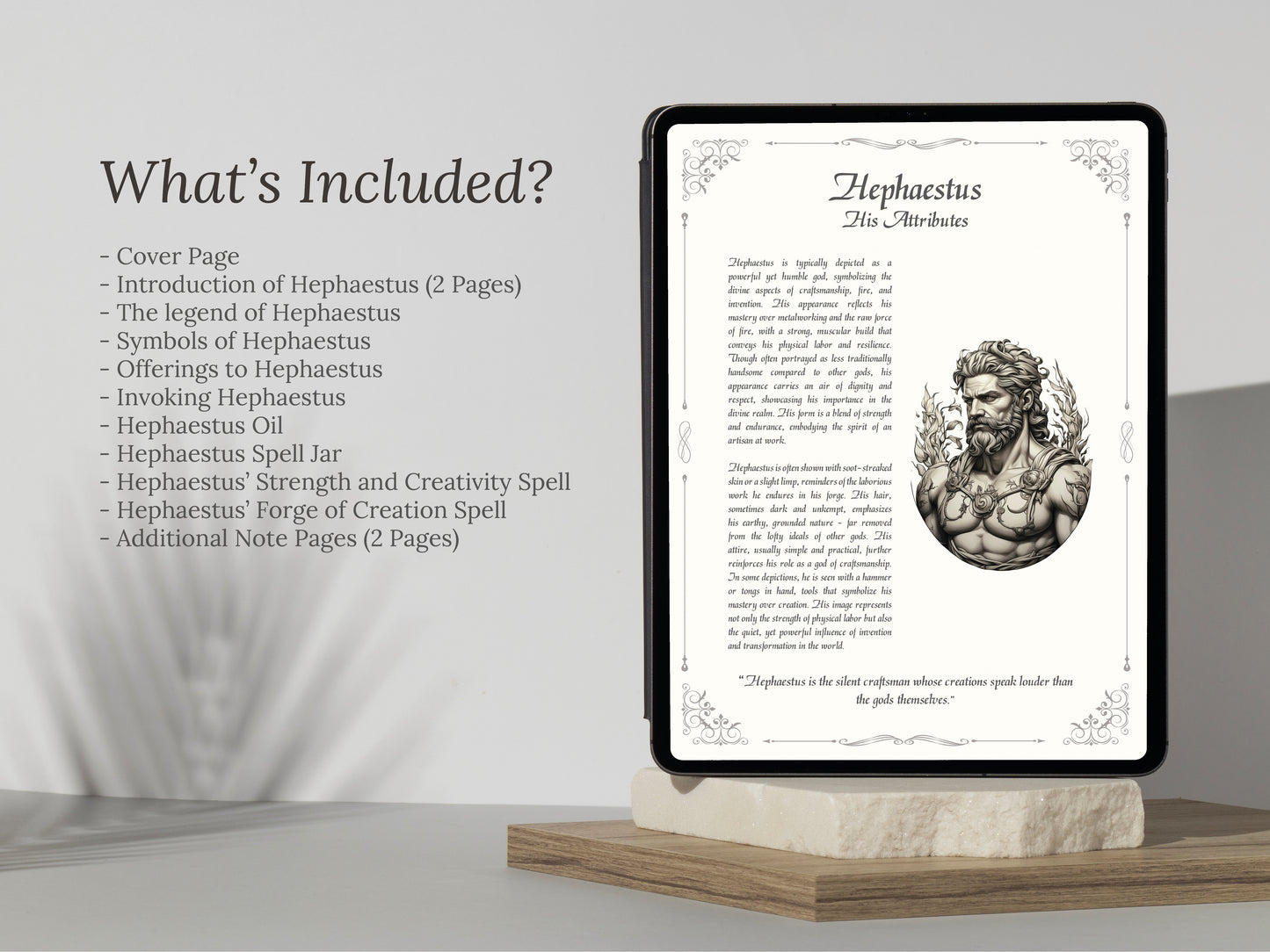 Hephaestus - God of Fire - Grimoire Pages