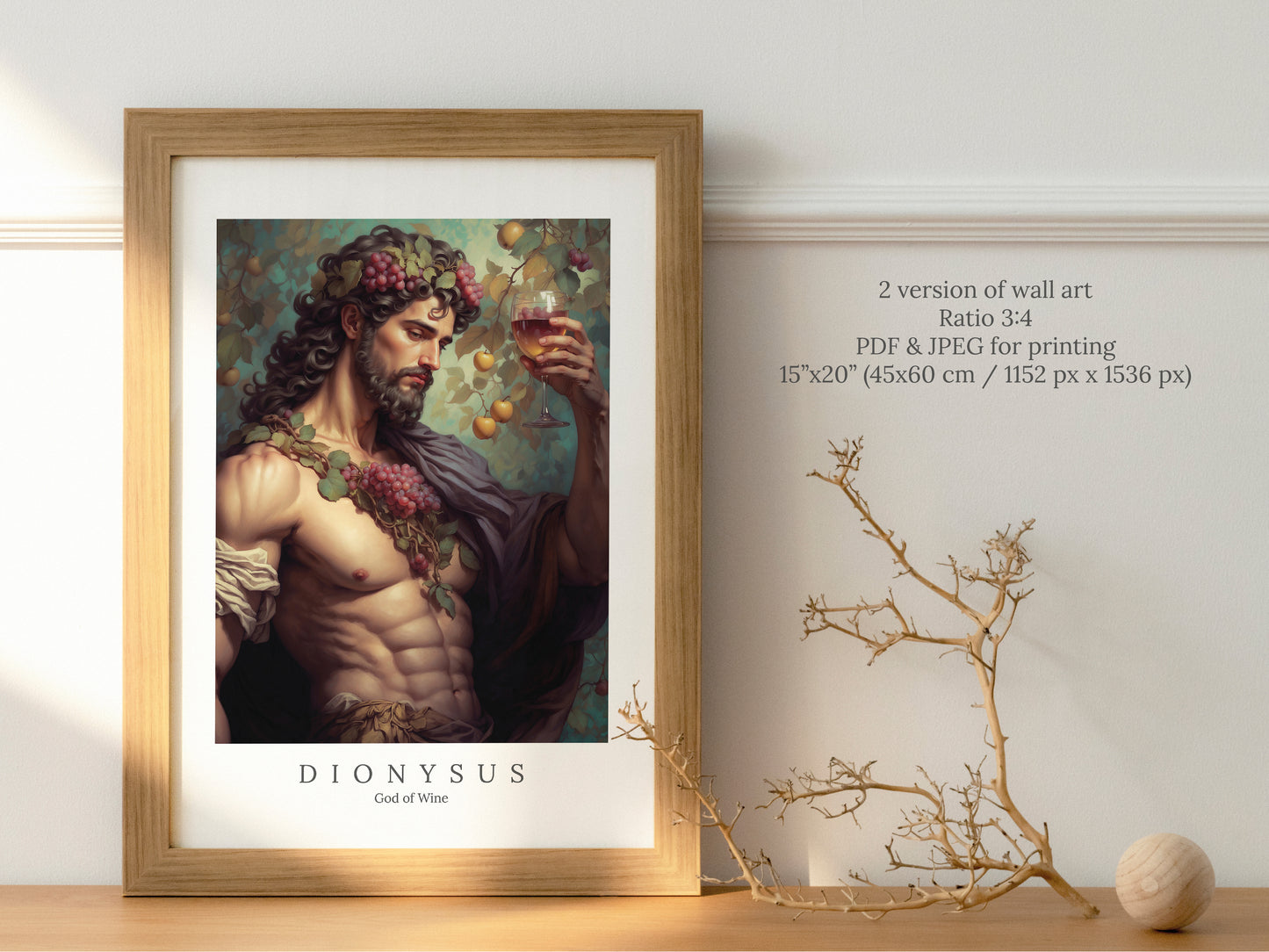Dionysus - God of Wine - Digital Art