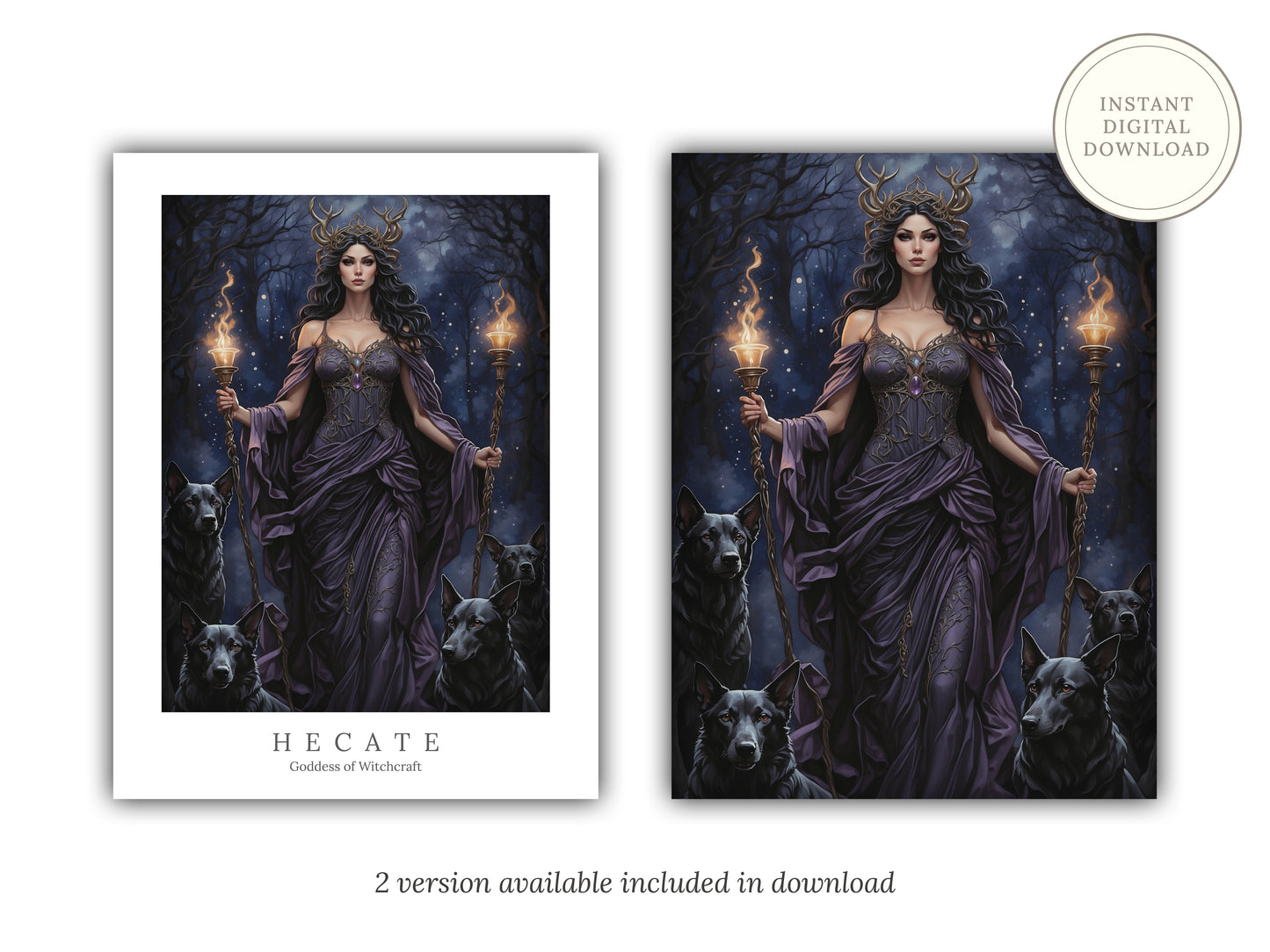 Hecate - Goddess of Crossroads - Digital Art