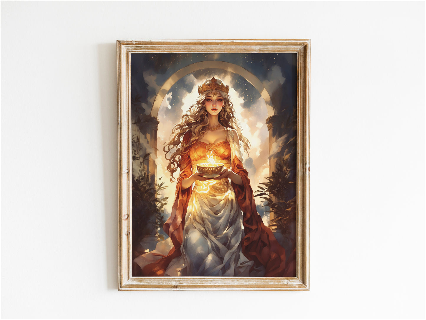 Hestia - Goddess of the Hearth - Digital Art