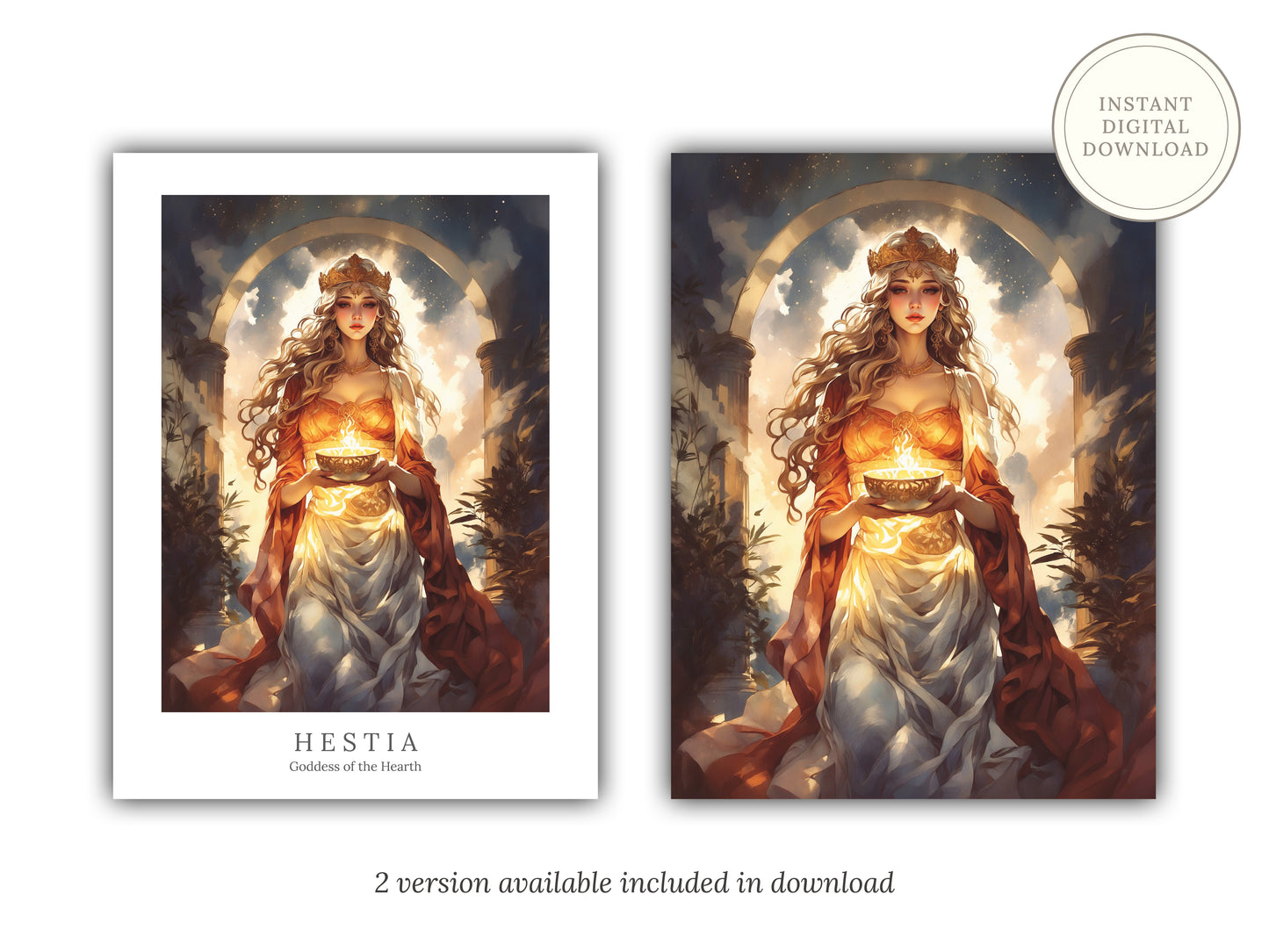 Hestia - Goddess of the Hearth - Digital Art