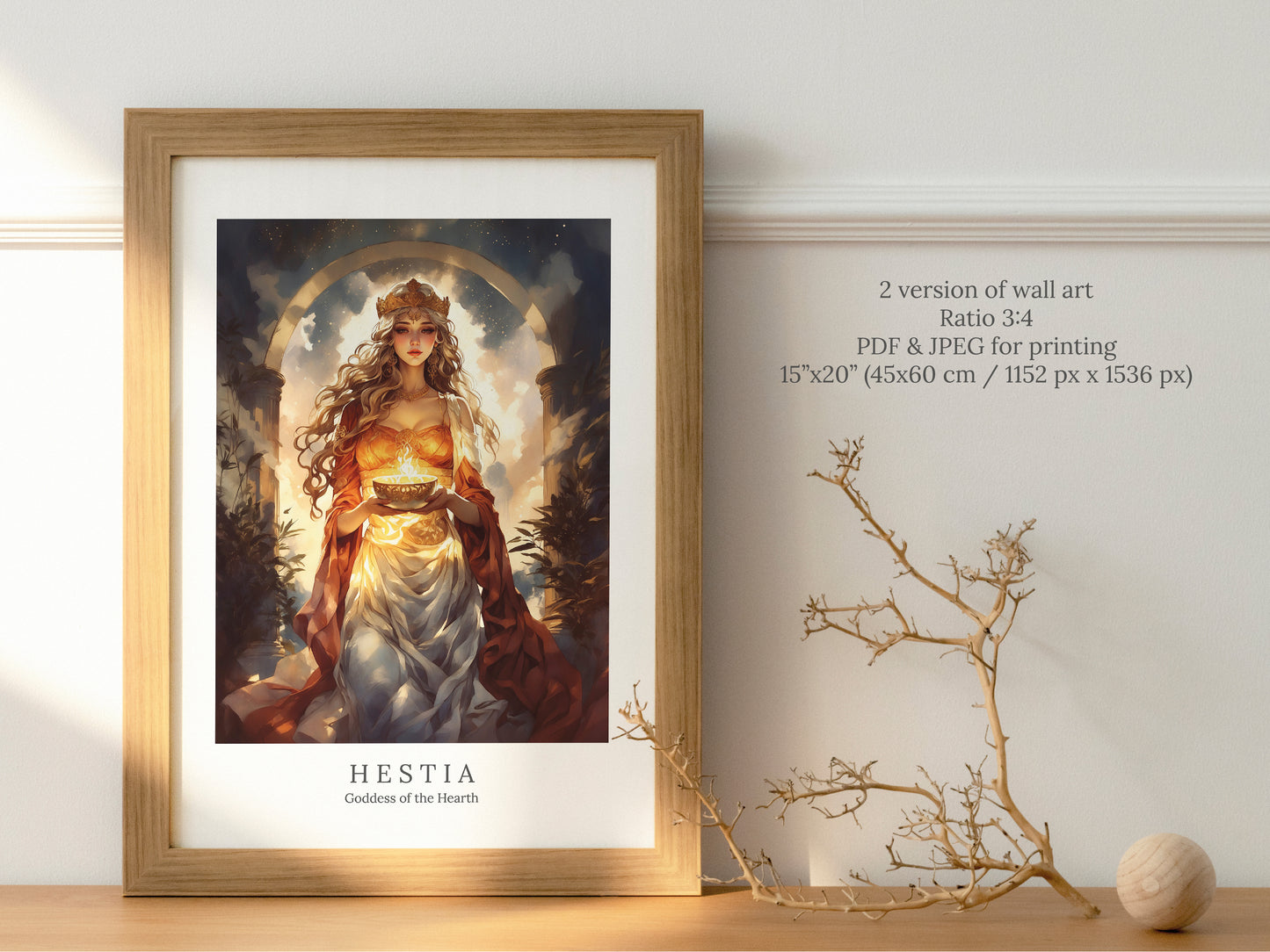 Hestia - Goddess of the Hearth - Digital Art