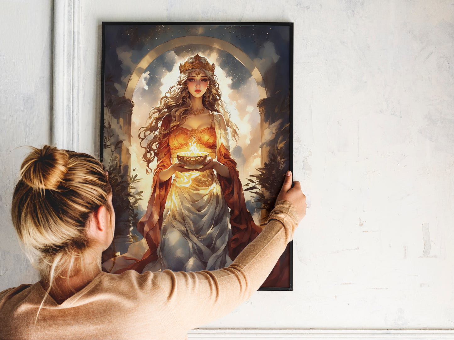 Hestia - Goddess of the Hearth - Digital Art