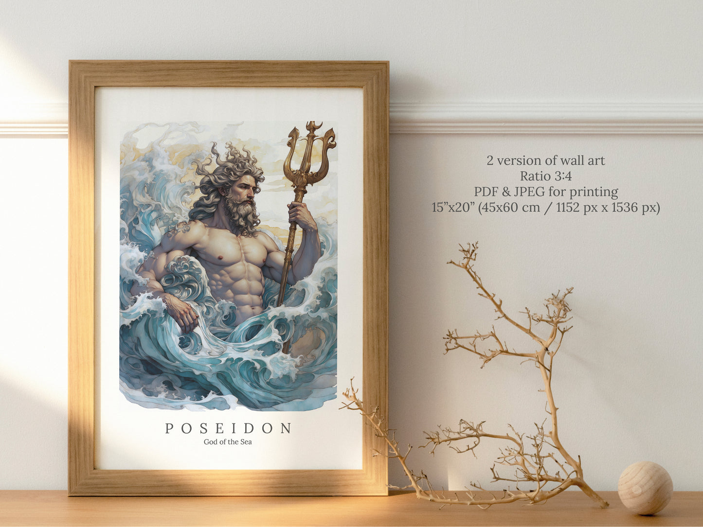 Poseidon - God of the Sea - Digital Art