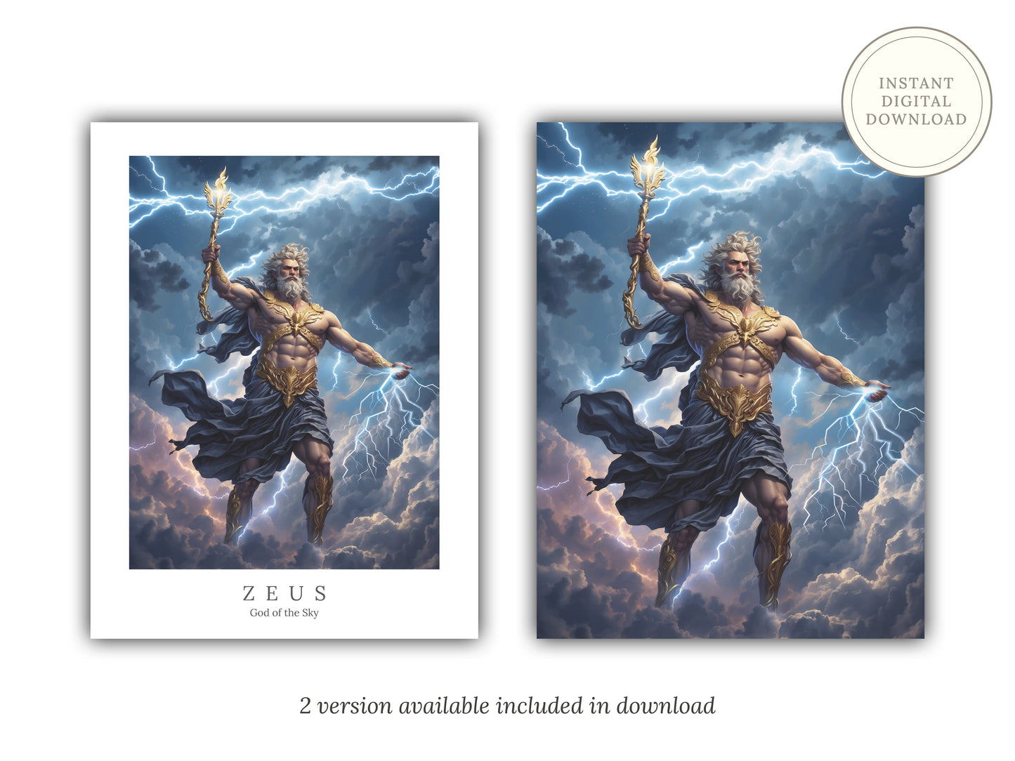 Zeus - God of the Sky - Digital Art