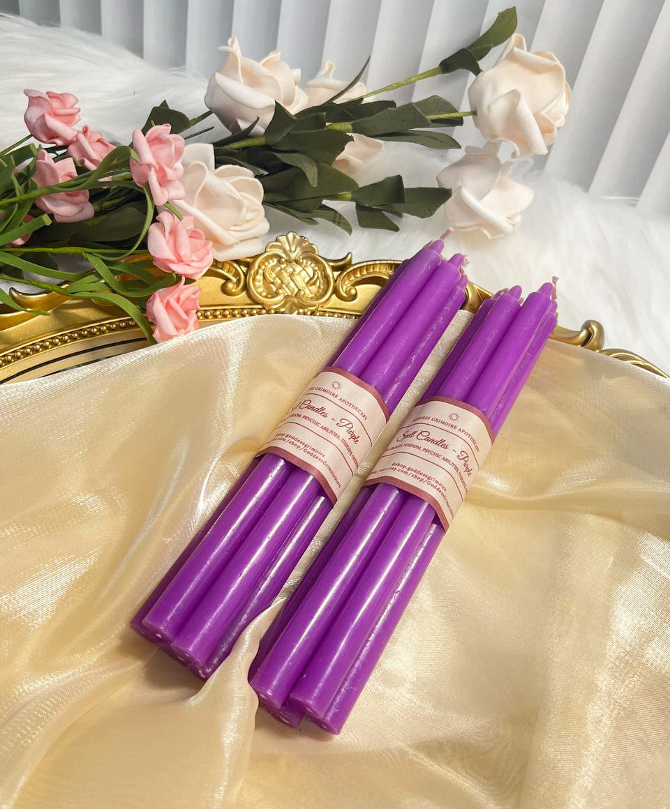 5pcs Reiki Charged Spell Candle - Purple