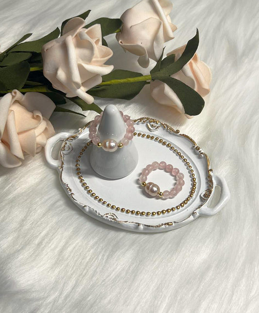 Baroque Pearl Collection - Crystal Beaded Rings