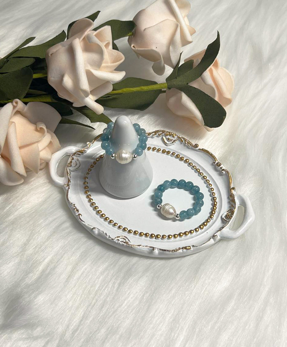 Baroque Pearl Collection - Crystal Beaded Rings