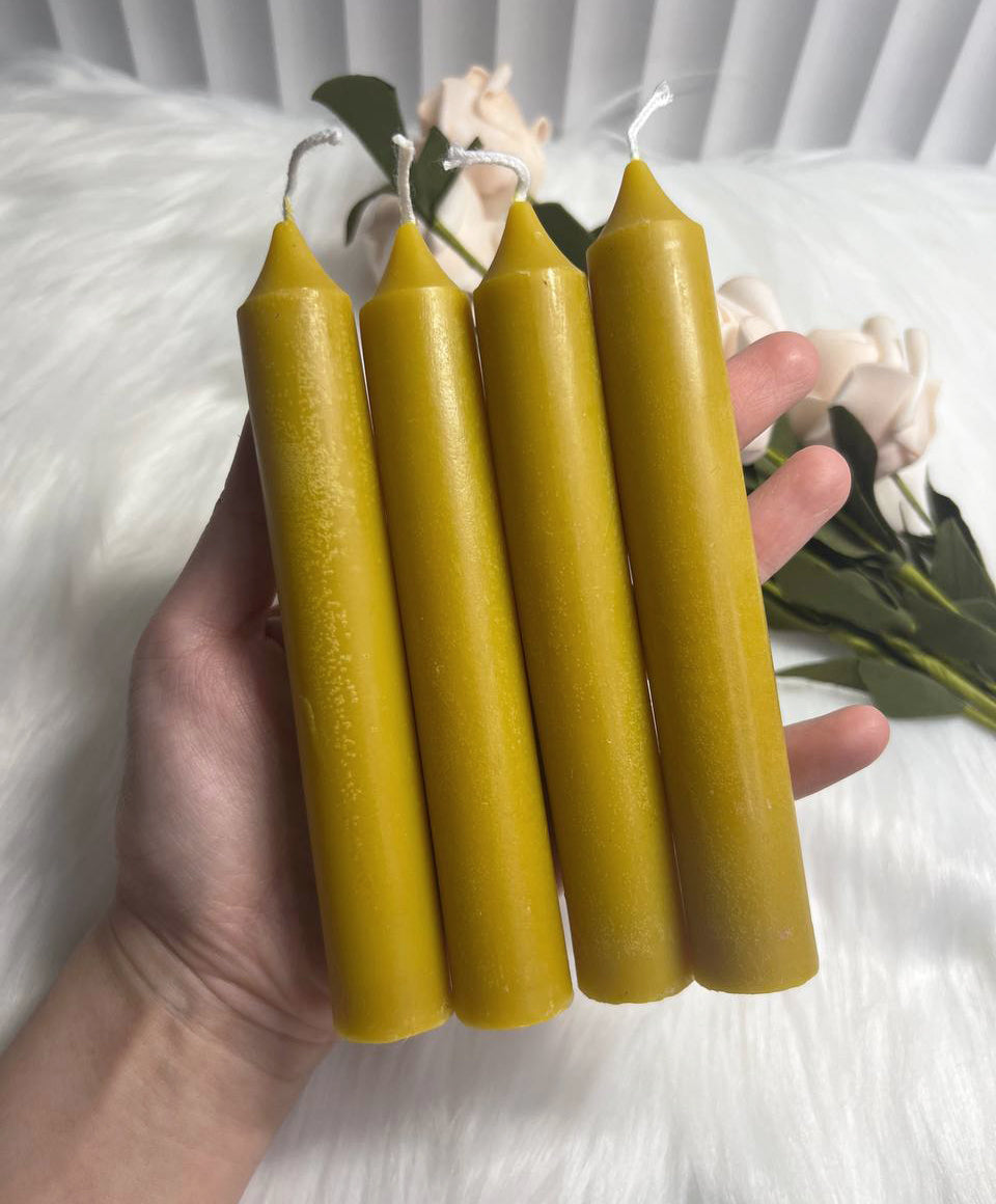 Organic Beeswax Taper Candles