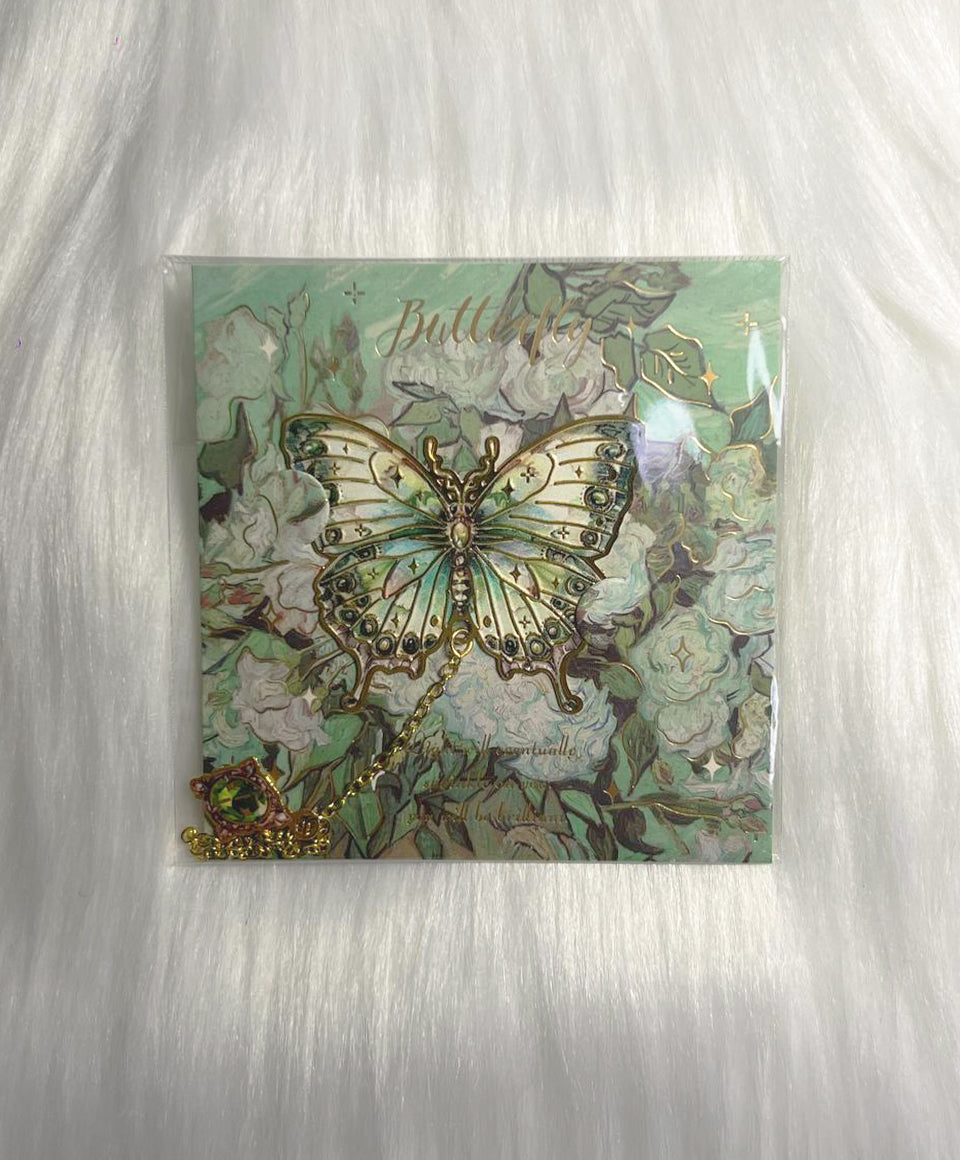 Floral & Butterfly Metal Bookmark