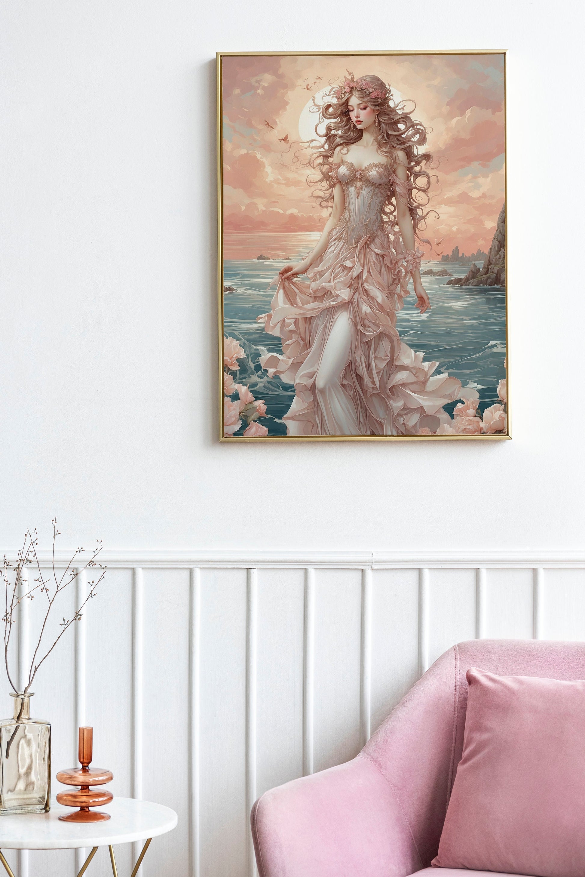 Aphrodite Digital Art - Goddess of Love and Beauty, Ancient Greece Art, Greek Mythology Print, Aphrodite Painting, Greek Goddess, Witchcraft