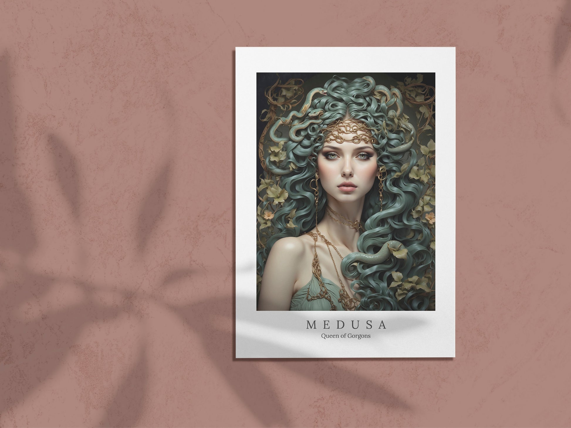 Medusa Digital Art - Queen of Gorgons, Protection, Empowerment, Greek Mythology, Medusa Wall Art, Medusa Painting, Witchcraft, Gorgon Spell