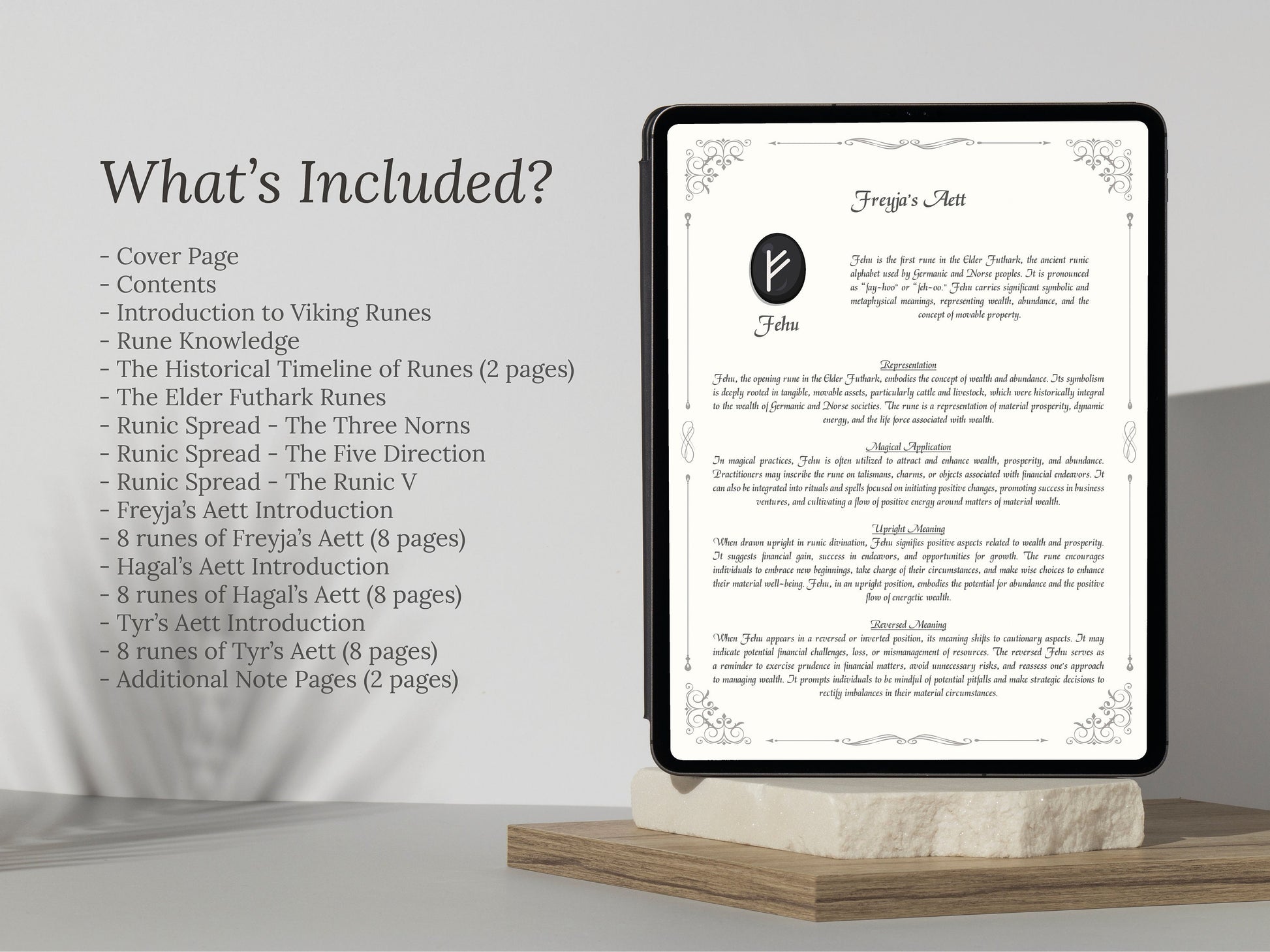 Rune Magick - Rune Stones Cheat Sheet - Printable Grimoire Page - Book Of Shadows Pages - Witchcraft - Runic Magic - Elder Futhark - Viking