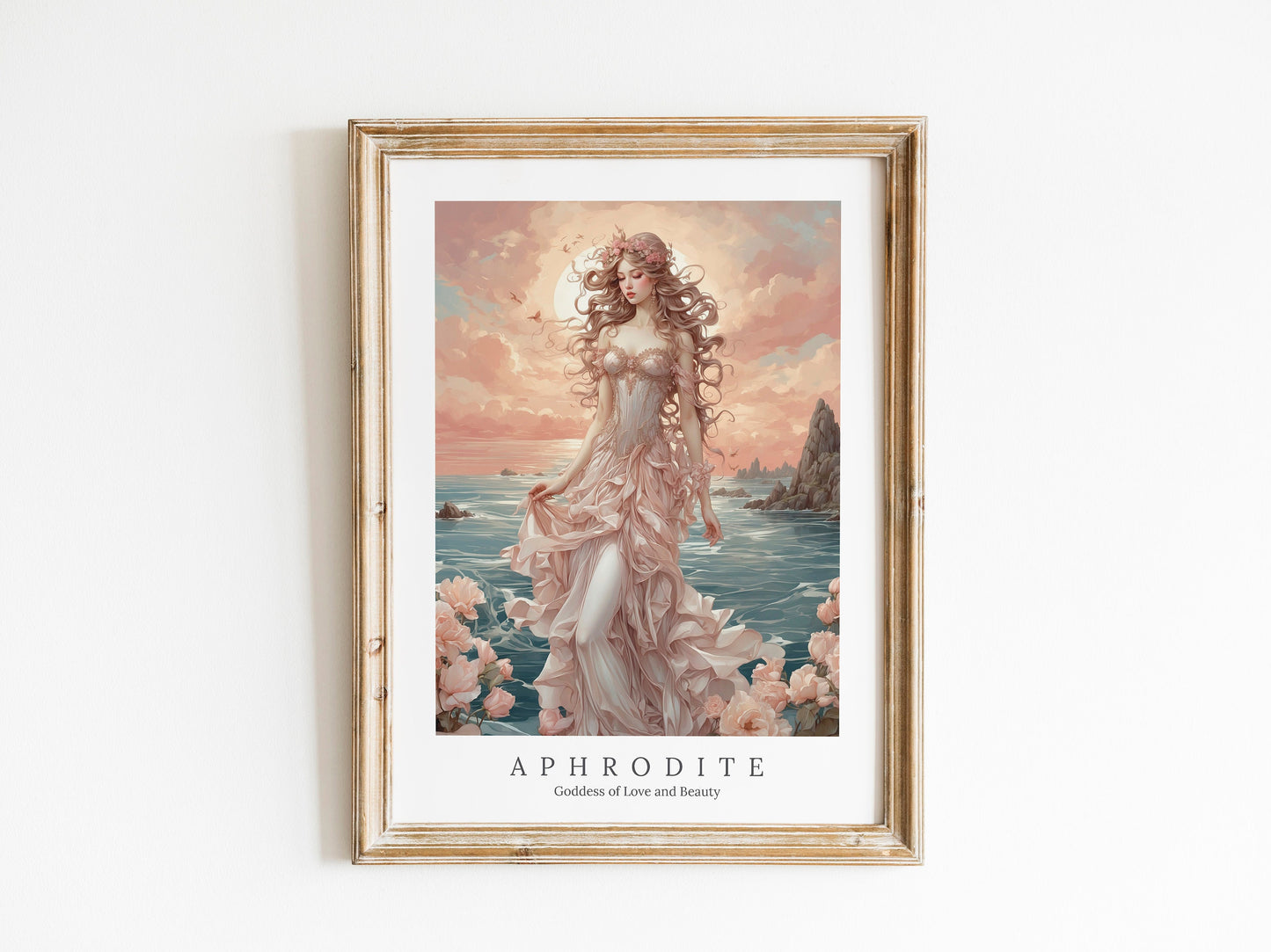 Aphrodite Digital Art - Goddess of Love and Beauty, Ancient Greece Art, Greek Mythology Print, Aphrodite Painting, Greek Goddess, Witchcraft