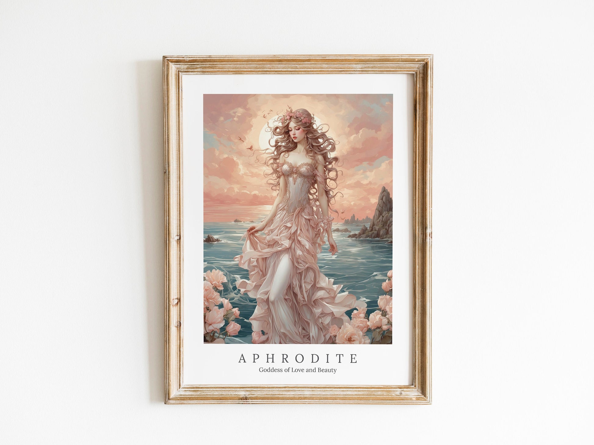 Aphrodite Digital Art - Goddess of Love and Beauty, Ancient Greece Art, Greek Mythology Print, Aphrodite Painting, Greek Goddess, Witchcraft