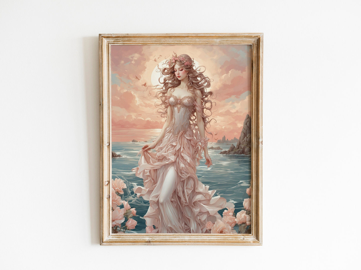 Aphrodite Digital Art - Goddess of Love and Beauty, Ancient Greece Art, Greek Mythology Print, Aphrodite Painting, Greek Goddess, Witchcraft