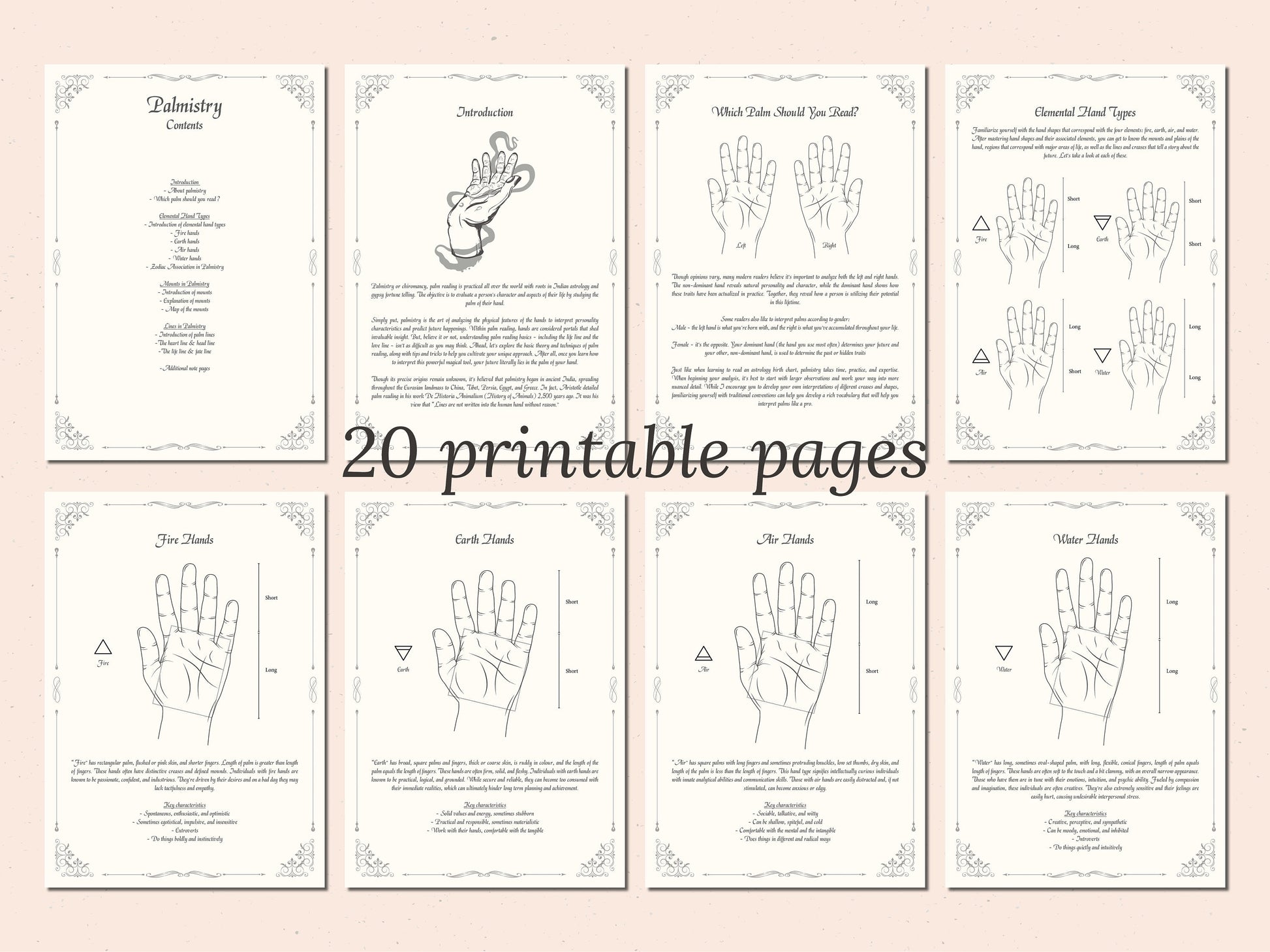 Palmistry Grimoire, Basics Of Palm Reading, Witch Journal Grimoire Pages, Book Of Shadows Pages, Palm Reading Guide, Beginner Palmistry