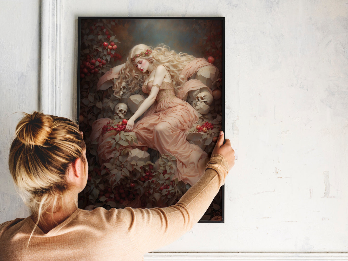 Persephone Digital Art - Goddess of Spring, Goddess of the Dead, Queen of Underworld, Printable Wall Art, Greek Mythology, Greek Goddess