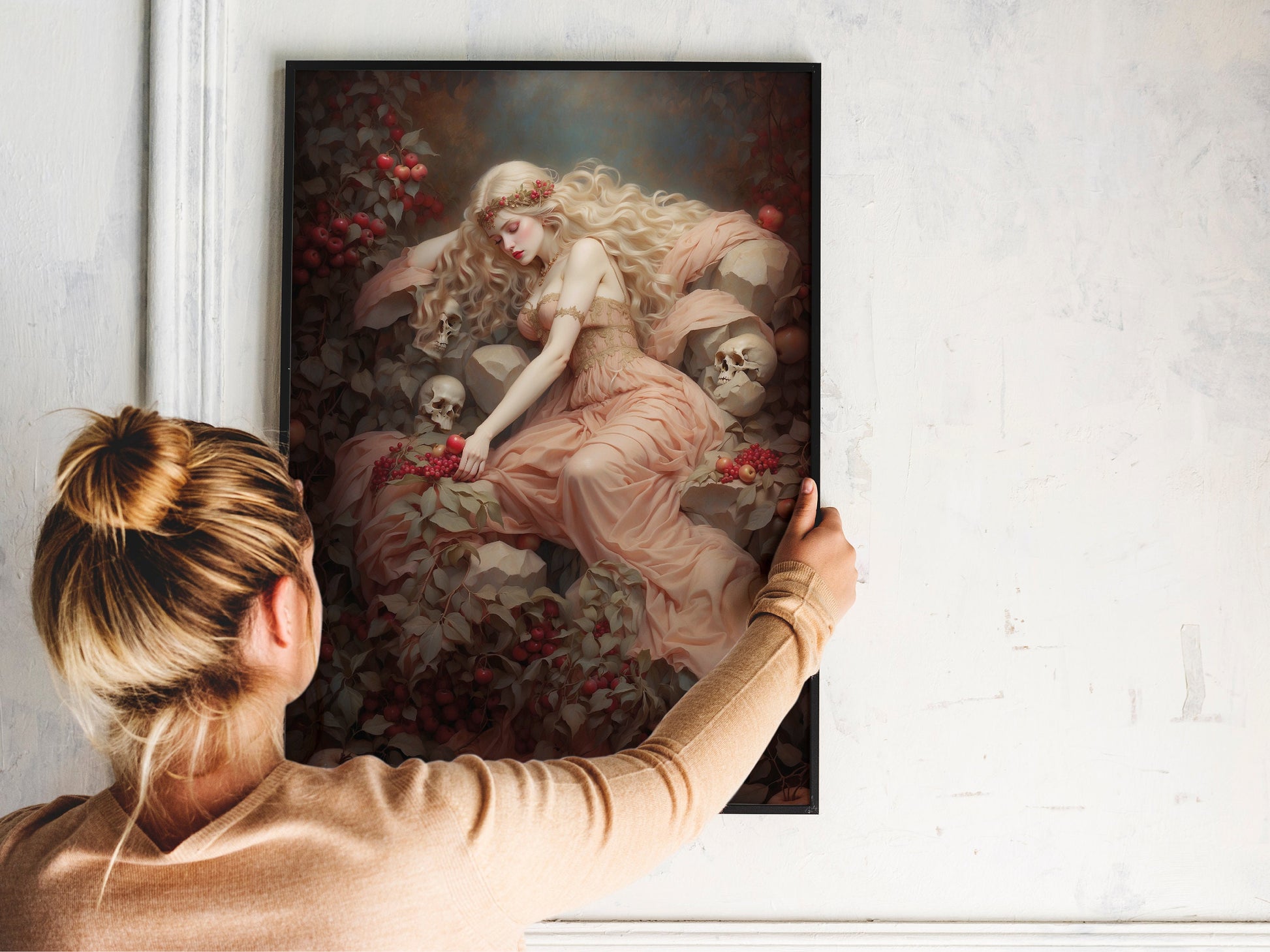 Persephone Digital Art - Goddess of Spring, Goddess of the Dead, Queen of Underworld, Printable Wall Art, Greek Mythology, Greek Goddess