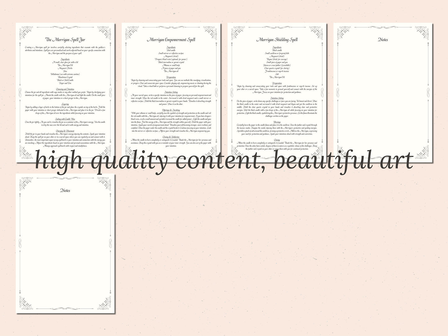 The Morrigan - Grimoire Pages, Empowerment Magick, Dark Goddess, Witchcraft, Book Of Shadows, Demonic, Occult, Goddess of War and Death