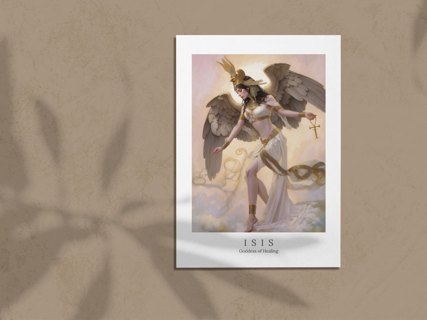 Isis Digital Art - Goddess of Healing, Magic, Love, Life, Egyptian Goddess, Egypt Painting, Isis Painting, Altar Decor, Egyptian Mythology