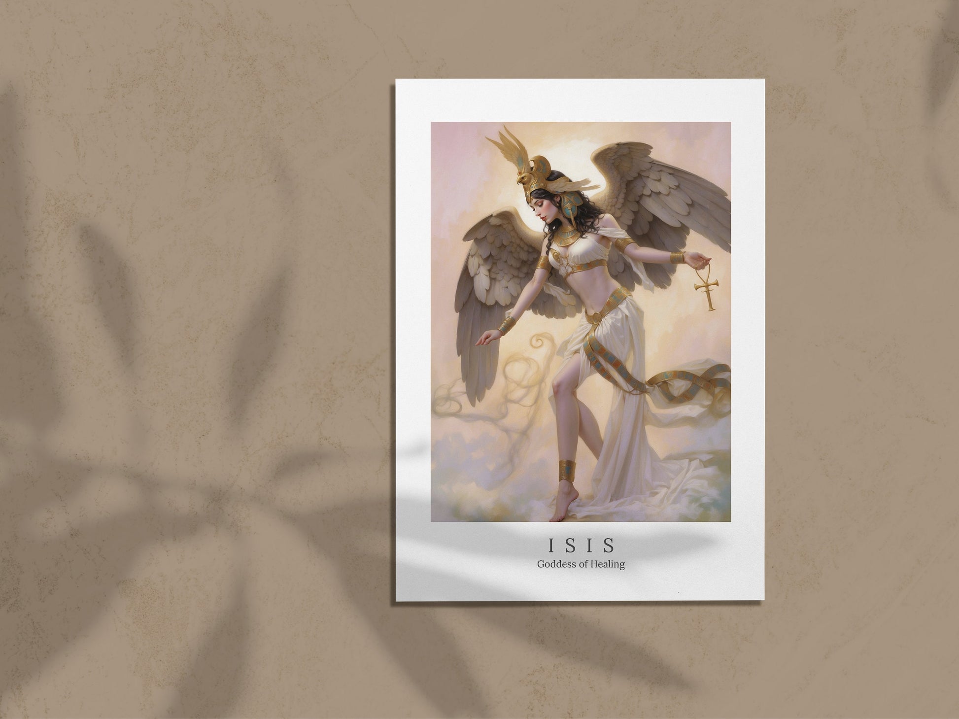 Isis Digital Art - Goddess of Healing, Magic, Love, Life, Egyptian Goddess, Egypt Painting, Isis Painting, Altar Decor, Egyptian Mythology