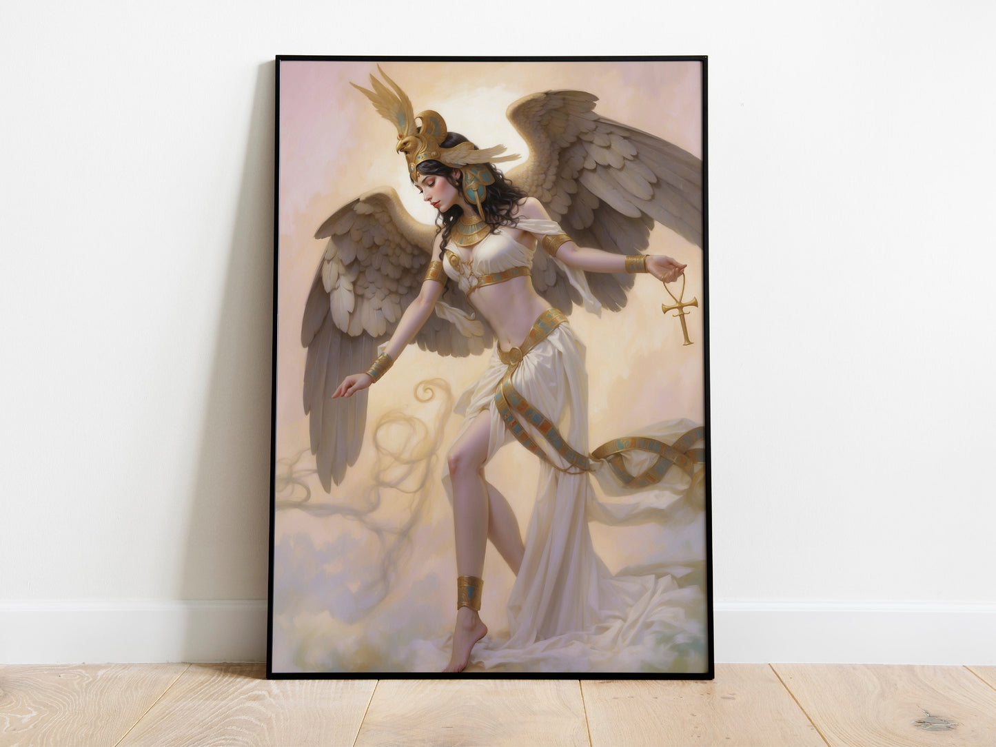 Isis Digital Art - Goddess of Healing, Magic, Love, Life, Egyptian Goddess, Egypt Painting, Isis Painting, Altar Decor, Egyptian Mythology