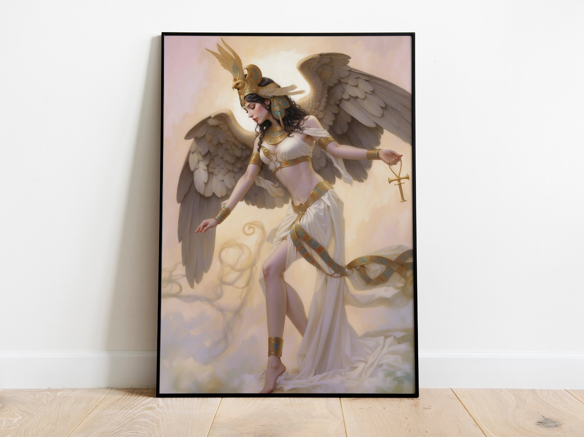 Isis Digital Art - Goddess of Healing, Magic, Love, Life, Egyptian Goddess, Egypt Painting, Isis Painting, Altar Decor, Egyptian Mythology