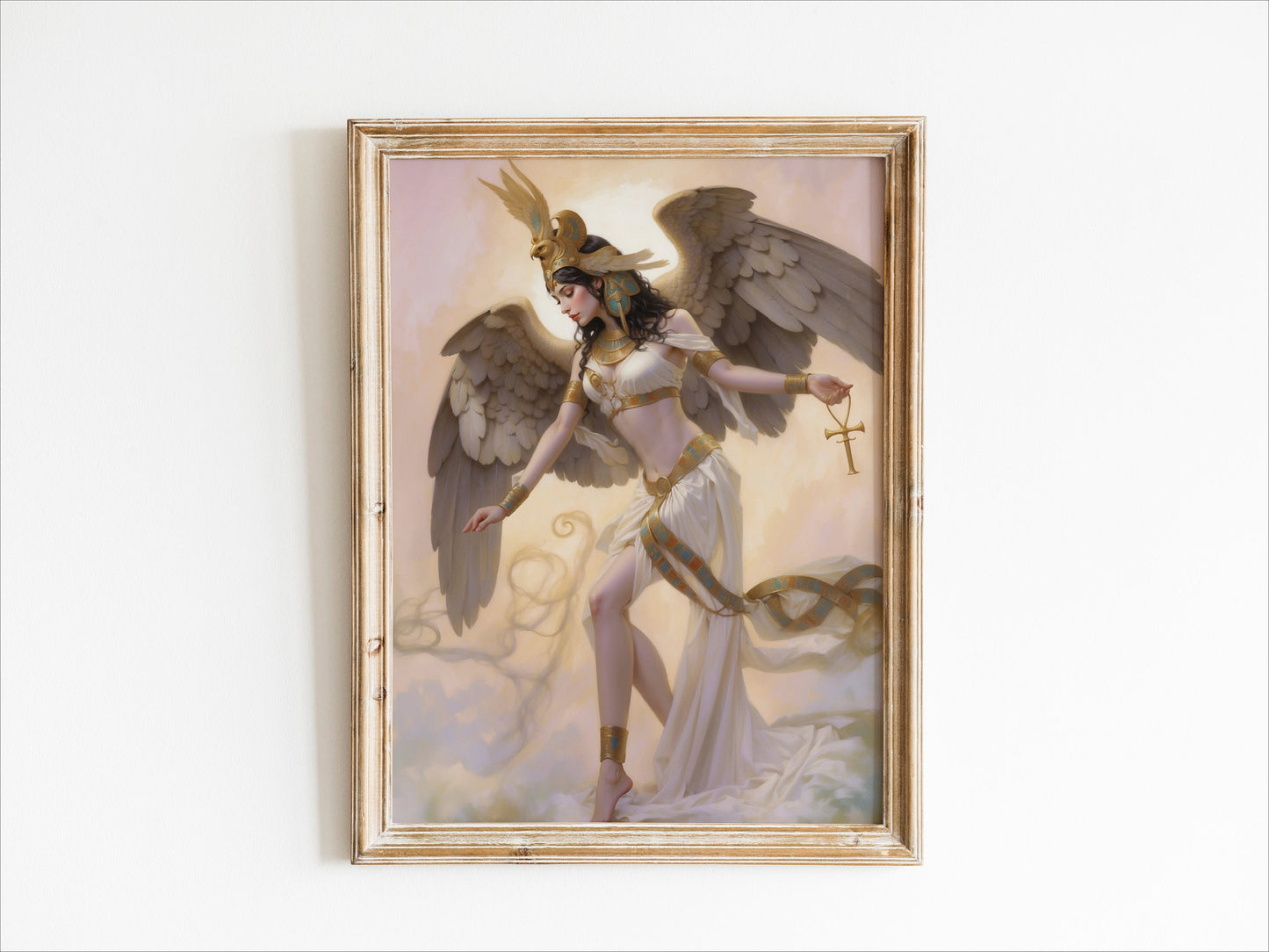 Isis Digital Art - Goddess of Healing, Magic, Love, Life, Egyptian Goddess, Egypt Painting, Isis Painting, Altar Decor, Egyptian Mythology