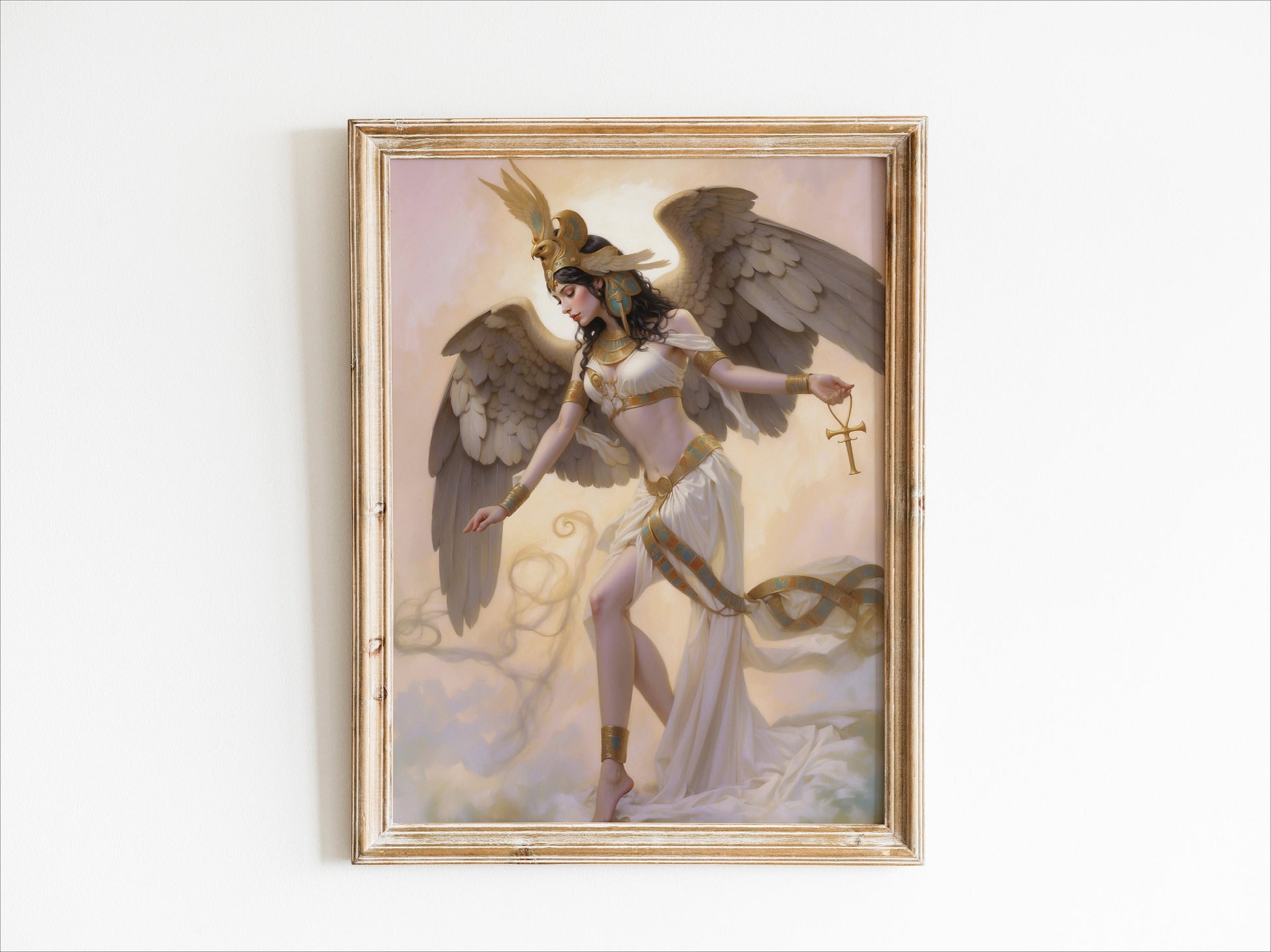 Isis Digital Art - Goddess of Healing, Magic, Love, Life, Egyptian Goddess, Egypt Painting, Isis Painting, Altar Decor, Egyptian Mythology