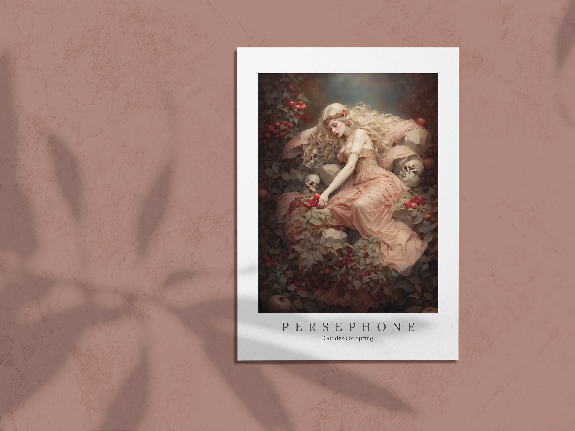 Persephone Digital Art - Goddess of Spring, Goddess of the Dead, Queen of Underworld, Printable Wall Art, Greek Mythology, Greek Goddess