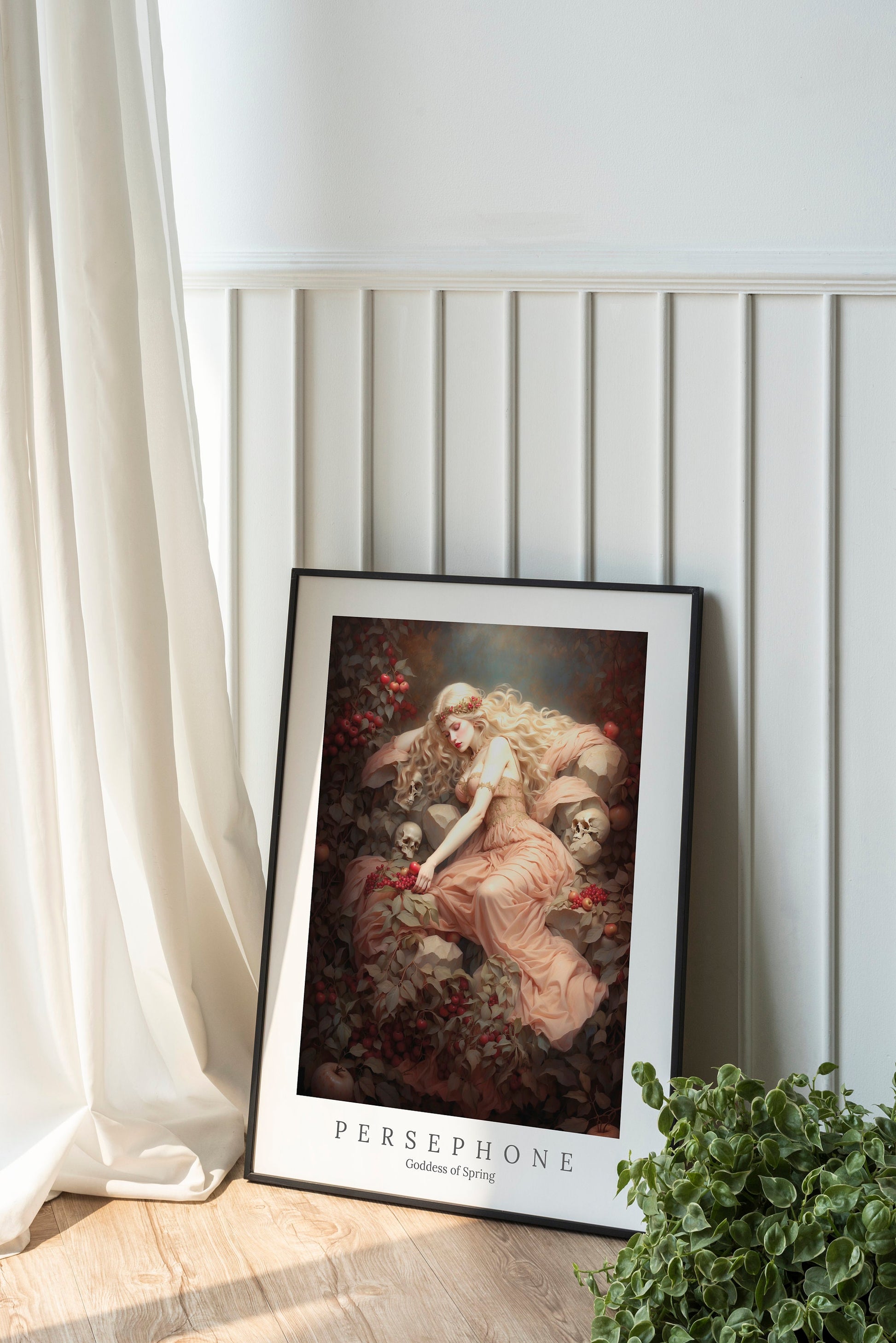 Persephone Digital Art - Goddess of Spring, Goddess of the Dead, Queen of Underworld, Printable Wall Art, Greek Mythology, Greek Goddess