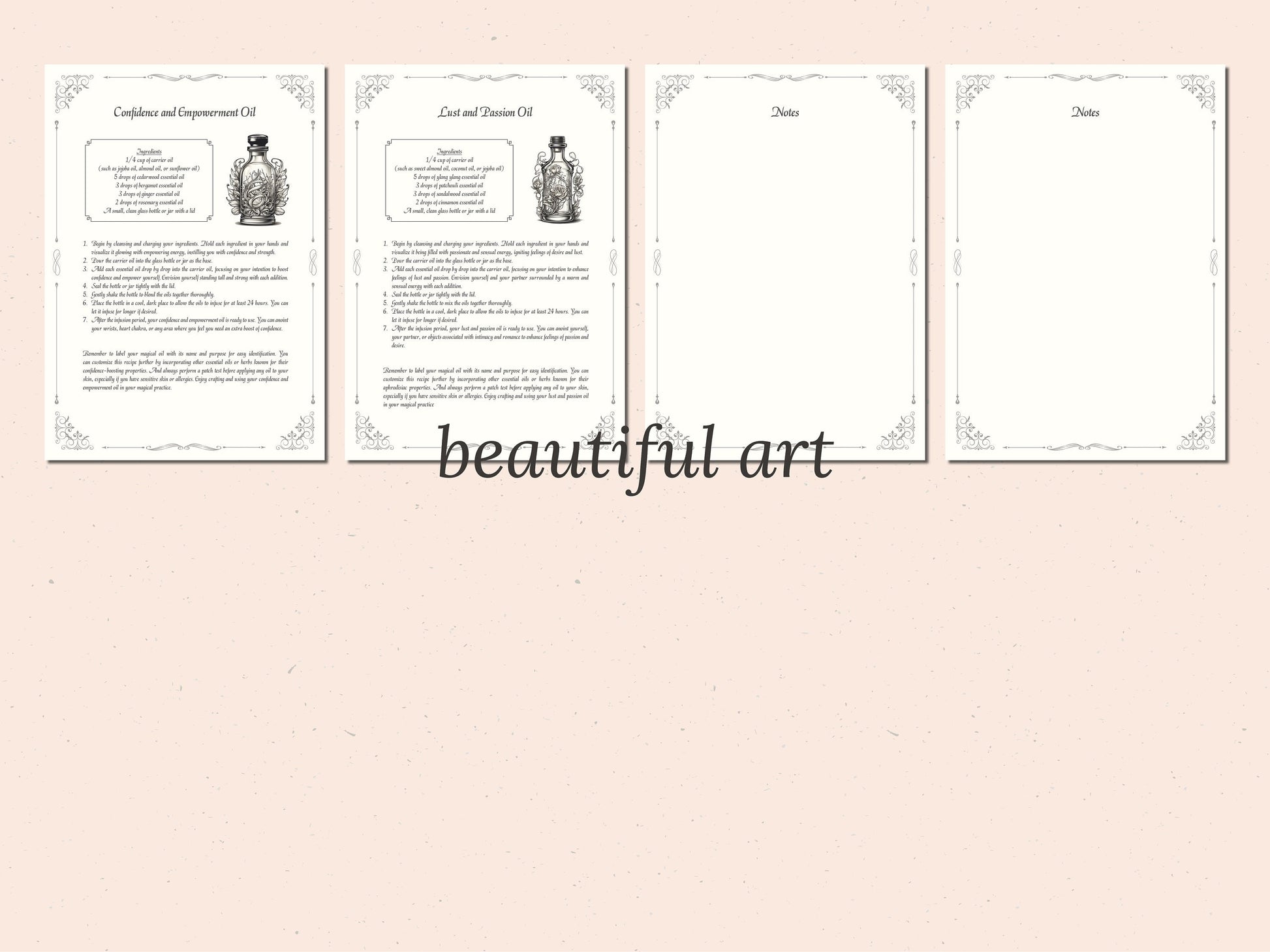 Magical Oil - Witch's Oil, Spell Oil Receipe, Spell Oil Guide, Book of Shadows Pages, Digital Grimoire, BOS Pages, Witch Journal, Magick Oil