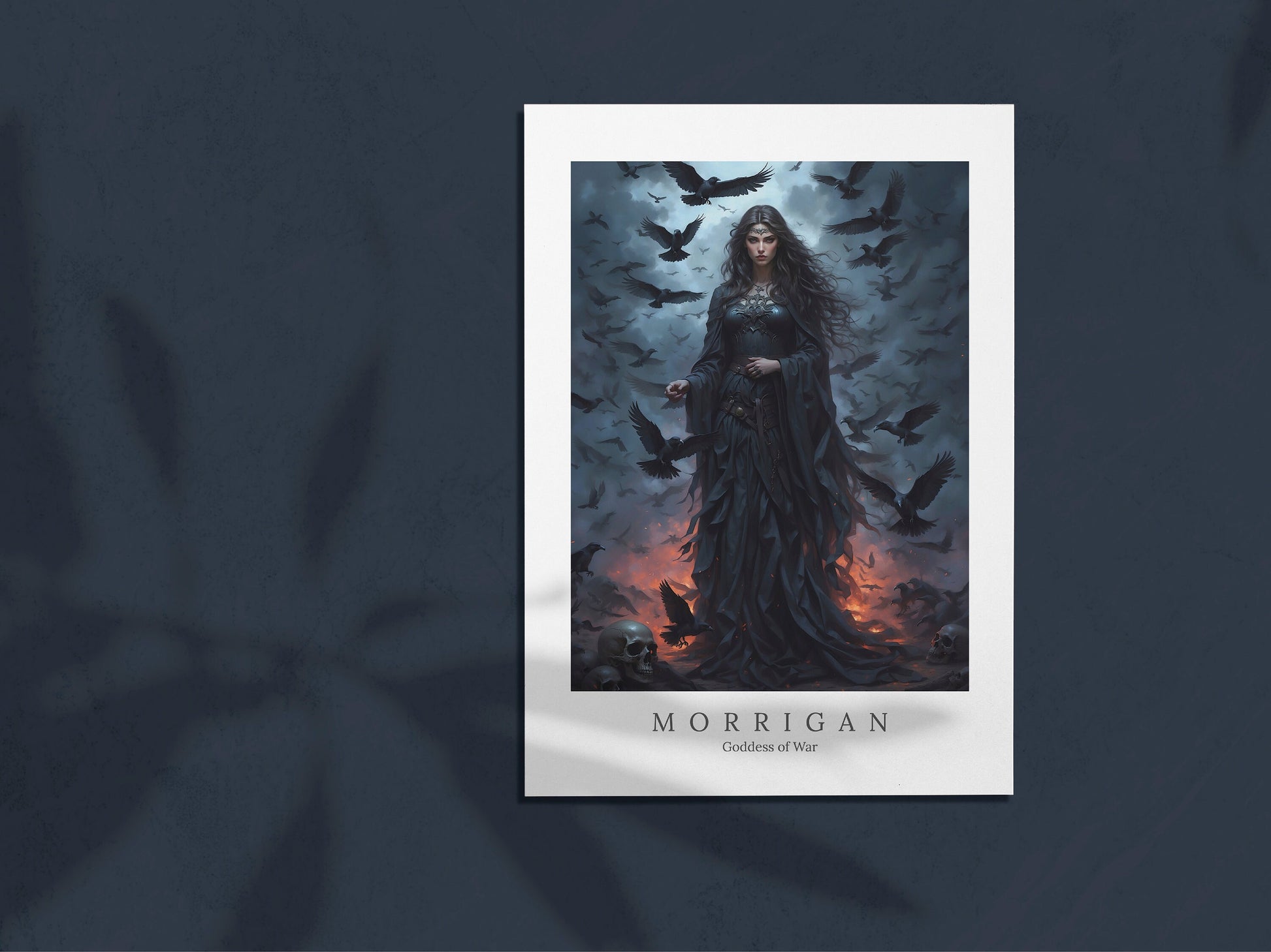 The Morrigan Digital Art - Goddess of War, Goddess of Death, Morrigan Painting, Morrigan Wall Art, Irish Goddess, Triple Goddess, Celtic
